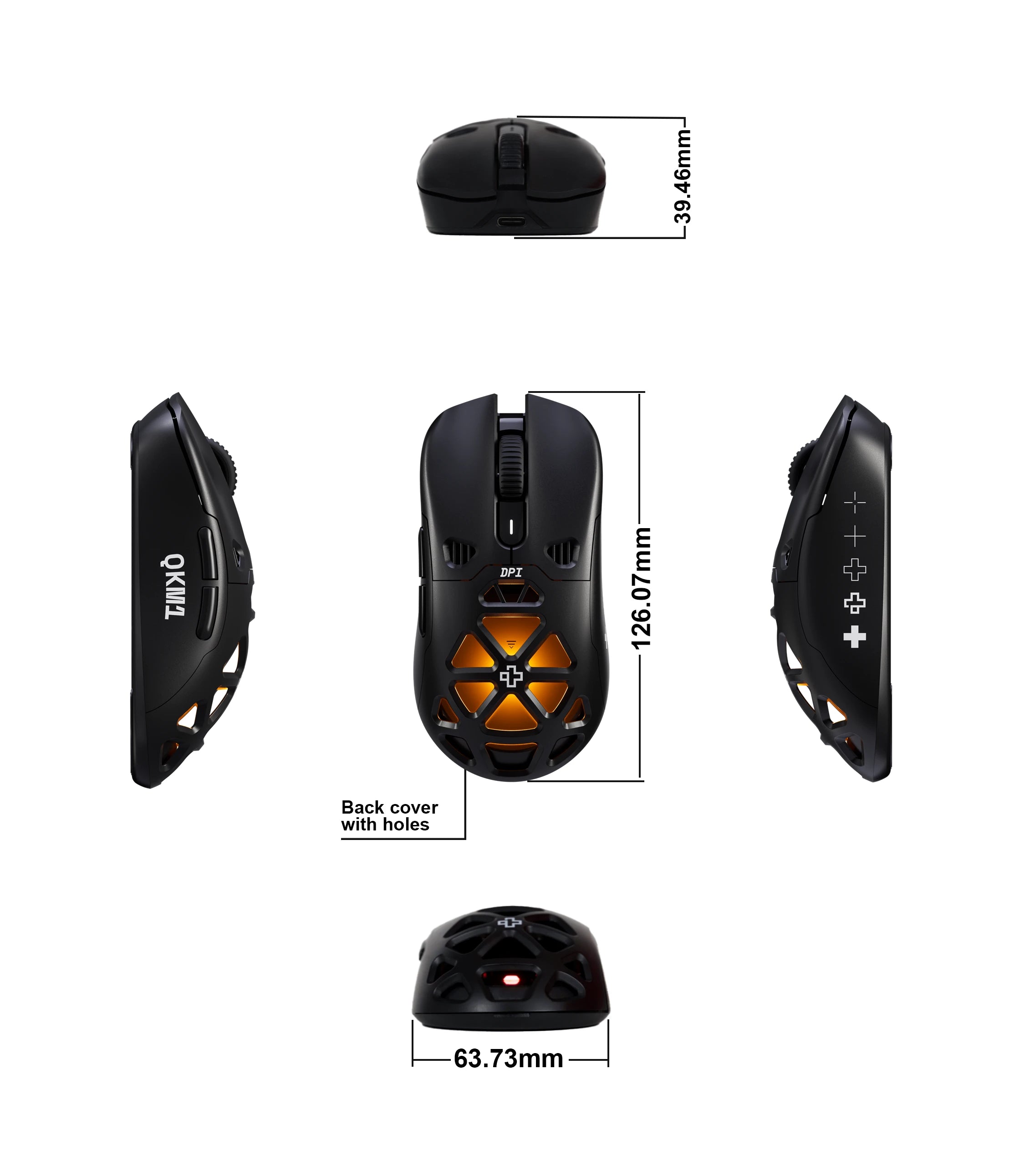 Mouse QwertyKey QKM1 Wireless Bluetooth Charging Dock Negru