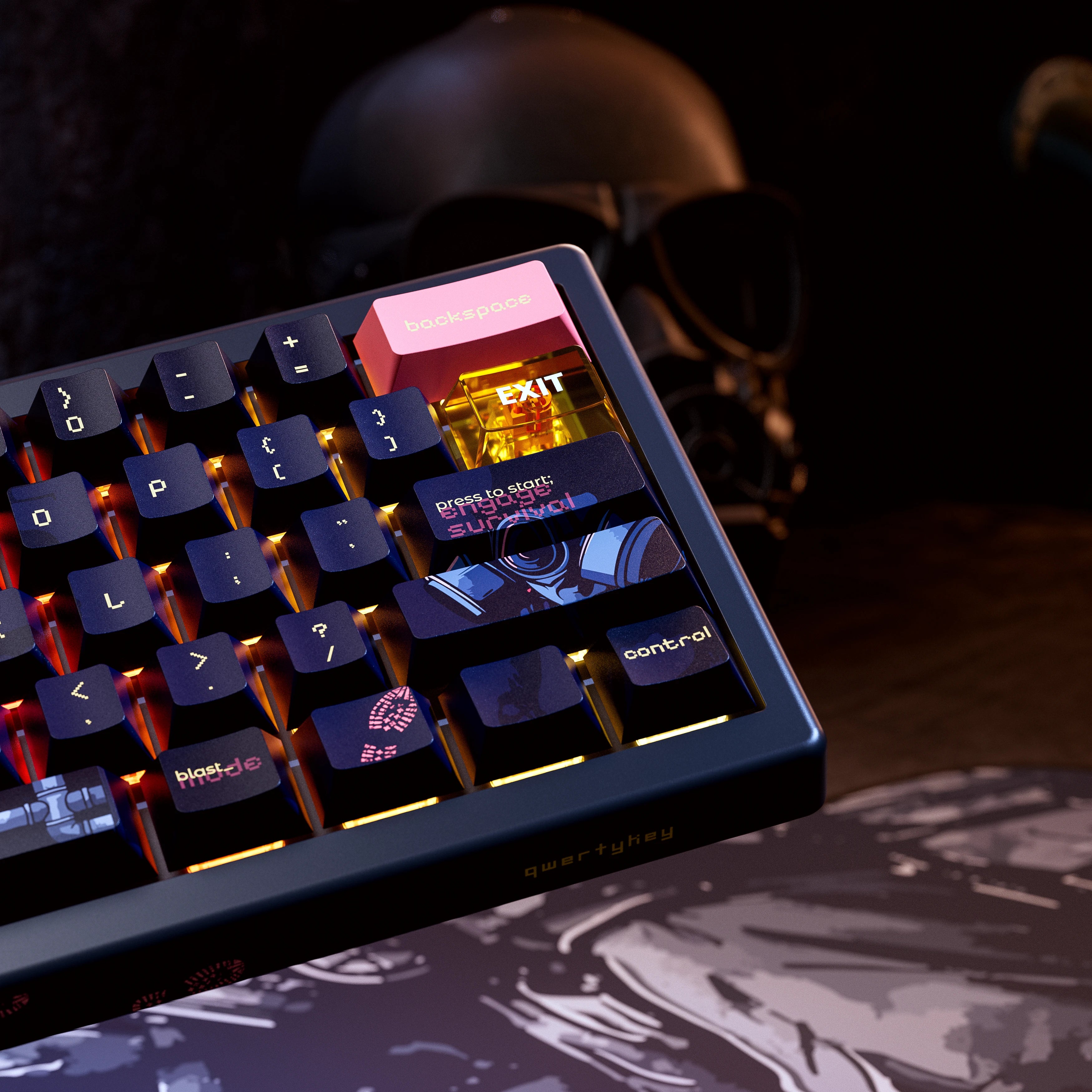QwertyKey61 PRO Fallout Bluetooth Bezprzewodowa Hotswap RGB VIA Klawiatura Mechaniczna Gaming