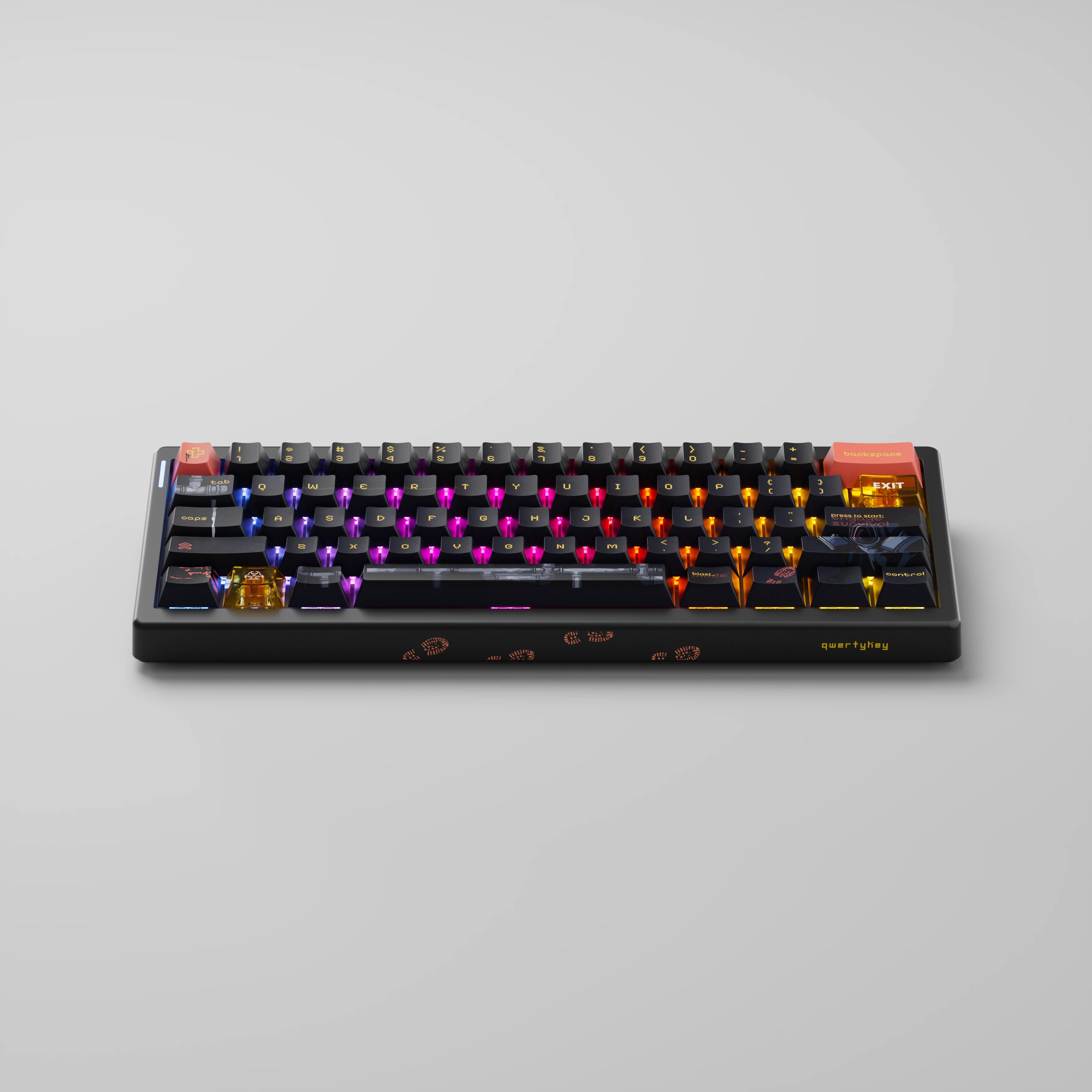 QwertyKey61 PRO Fallout Bluetooth Bezprzewodowa Hotswap RGB VIA Klawiatura Mechaniczna Gaming