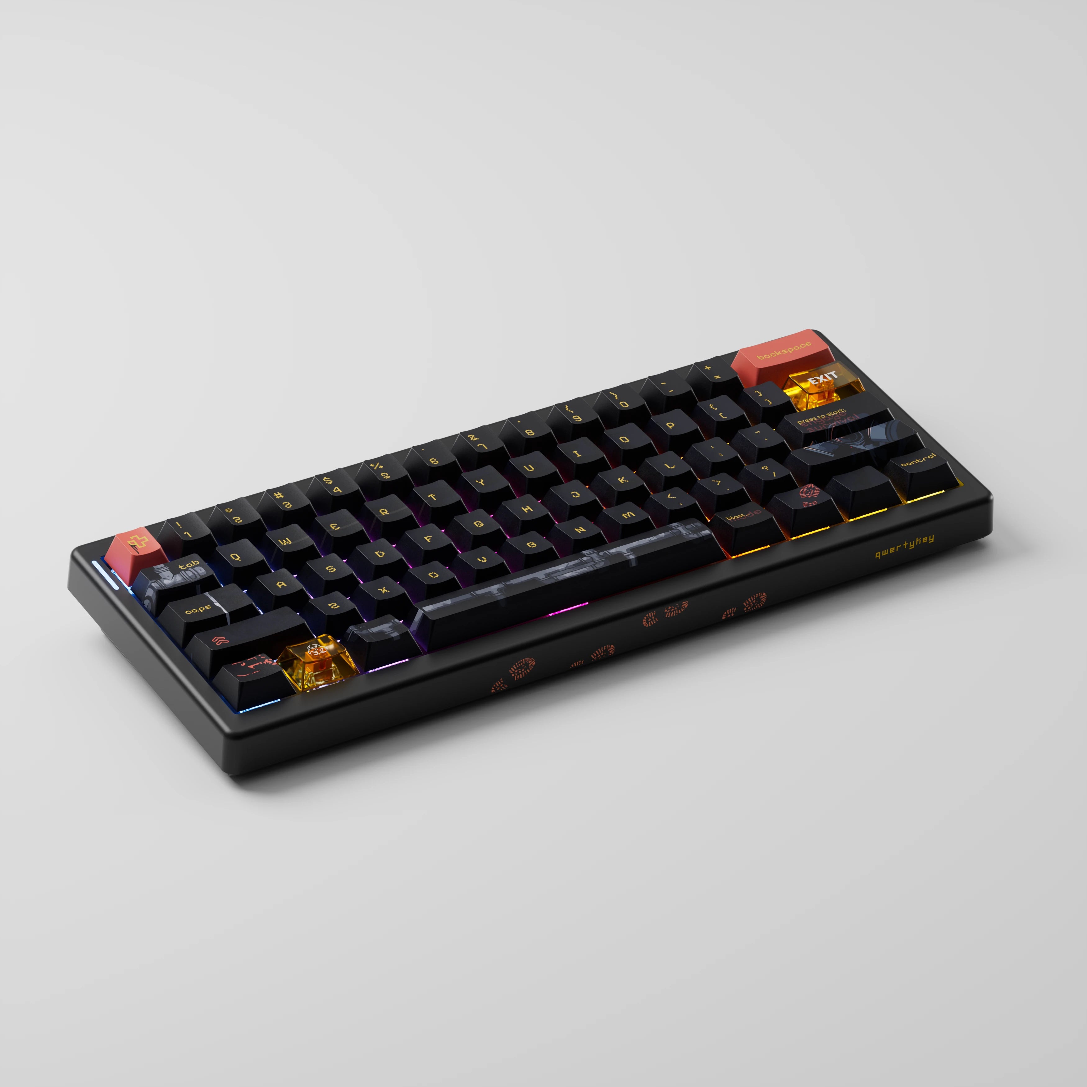 QwertyKey61 PRO Fallout Bluetooth Bezprzewodowa Hotswap RGB VIA Klawiatura Mechaniczna Gaming