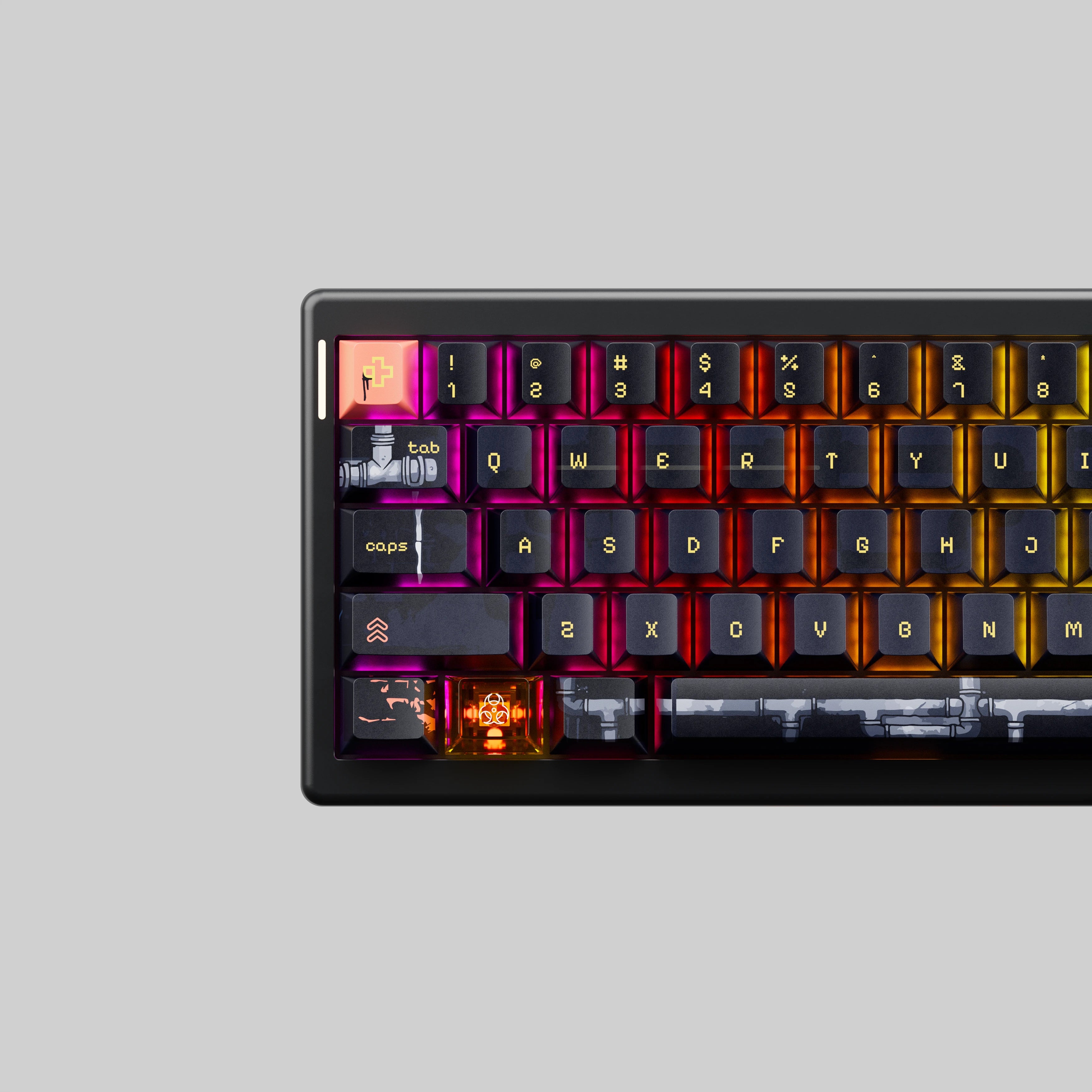QwertyKey61 PRO Fallout Bluetooth Bezprzewodowa Hotswap RGB VIA Klawiatura Mechaniczna Gaming