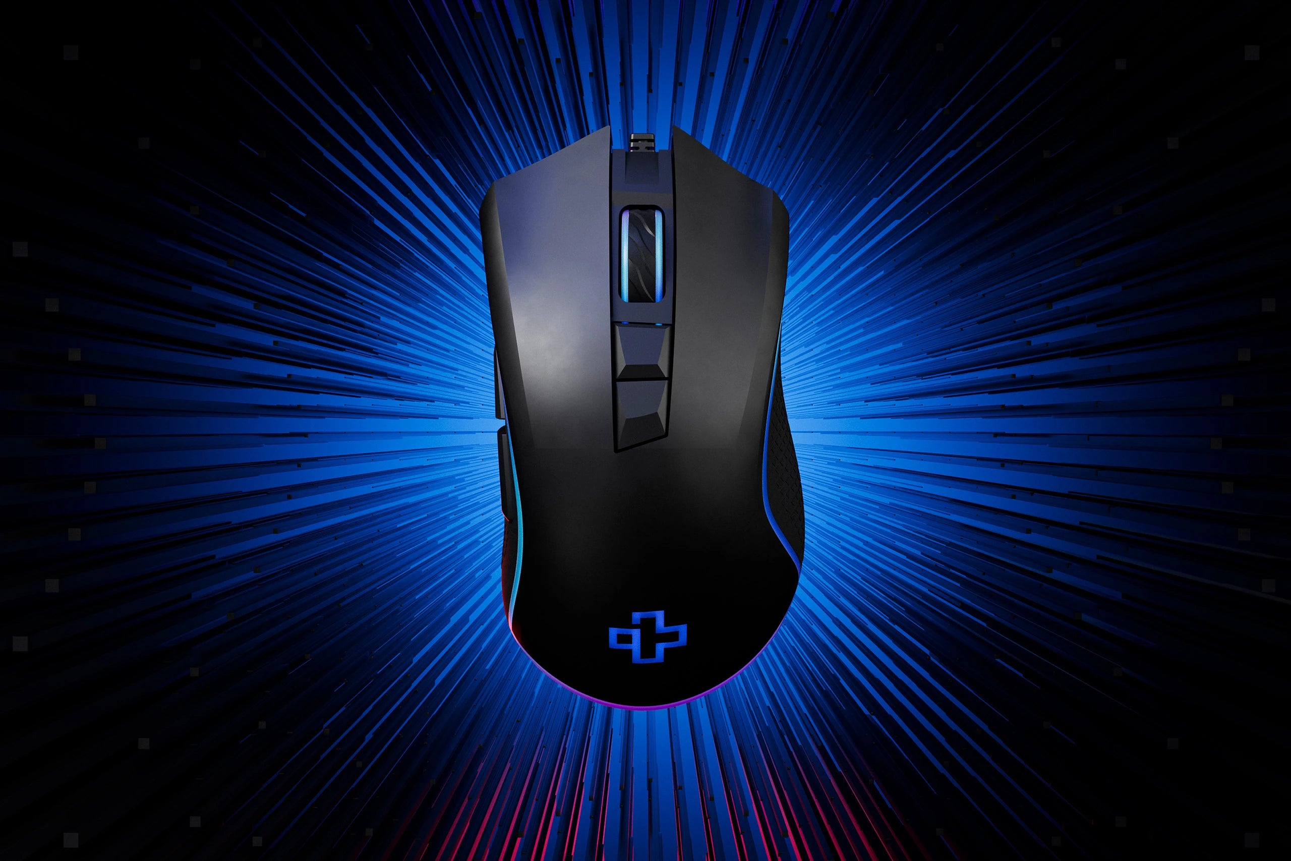 Mouse Gaming QwertyKey Forge Negru, RGB, 12.000 DPI, Software