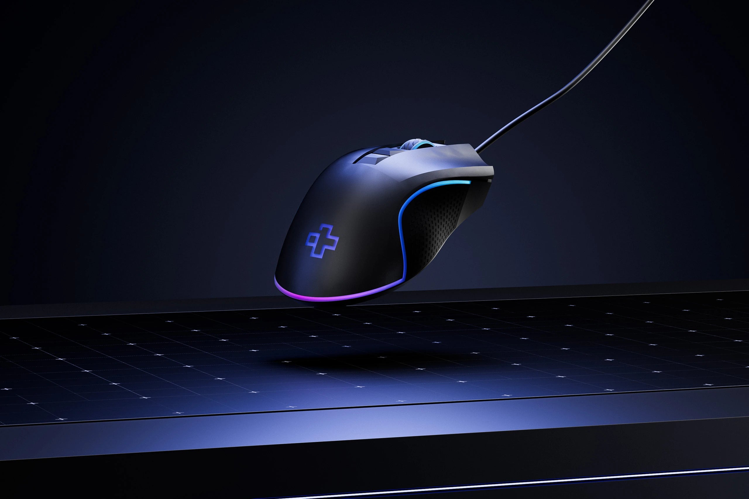 Mouse Gaming QwertyKey Forge Negru, RGB, 12.000 DPI, Software