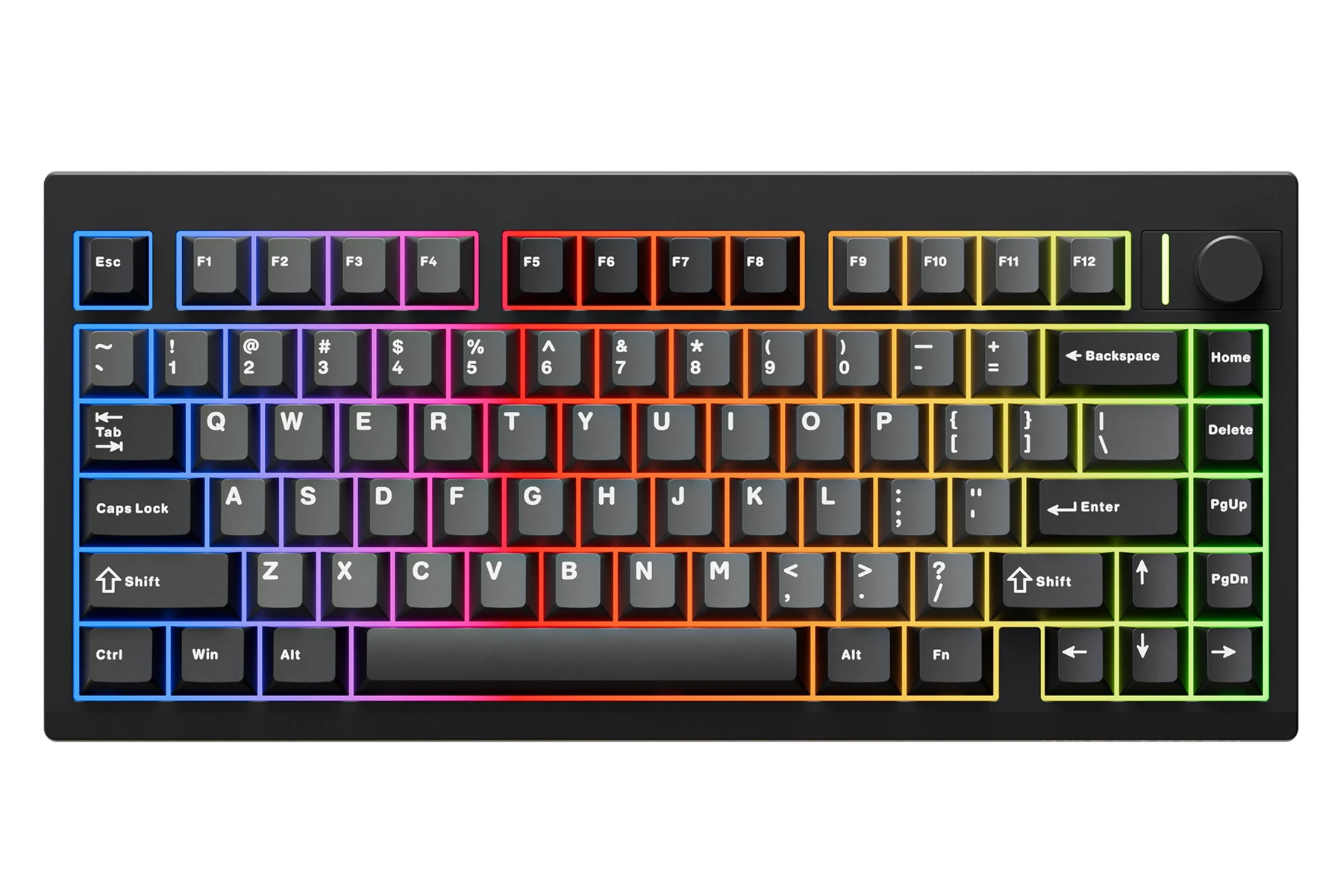 QwertyKey75 Pro V2 Neagra Bluetooth Wireless Hotswap RGB Web Software Gasket Mounted Tastatura Mecanica Gaming