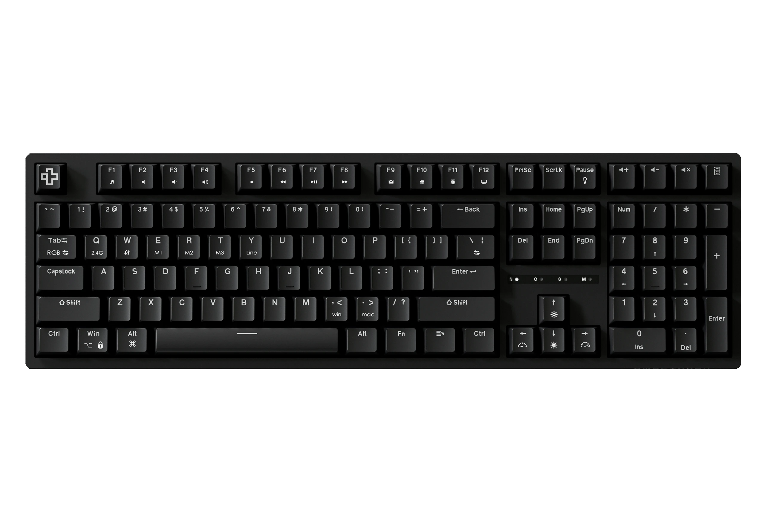 QwertyKey H100 Czarna Bezprzewodowa Bluetooth Hotswap RGB Mechaniczna Klawiatura Gamingowa