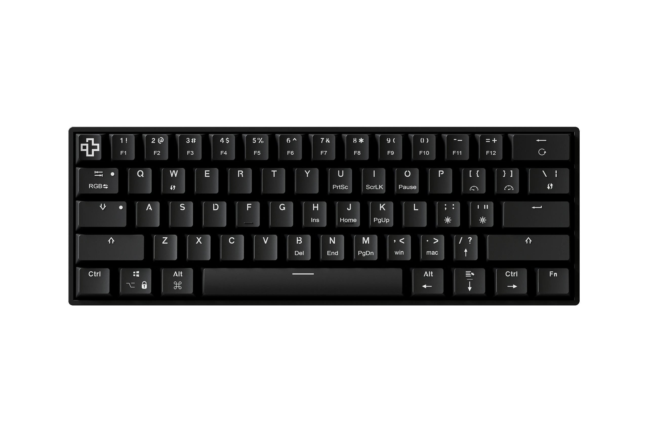 QwertyKey H61 Split Neagra Hotswap RGB Klawiatura Mechaniczna Gaming