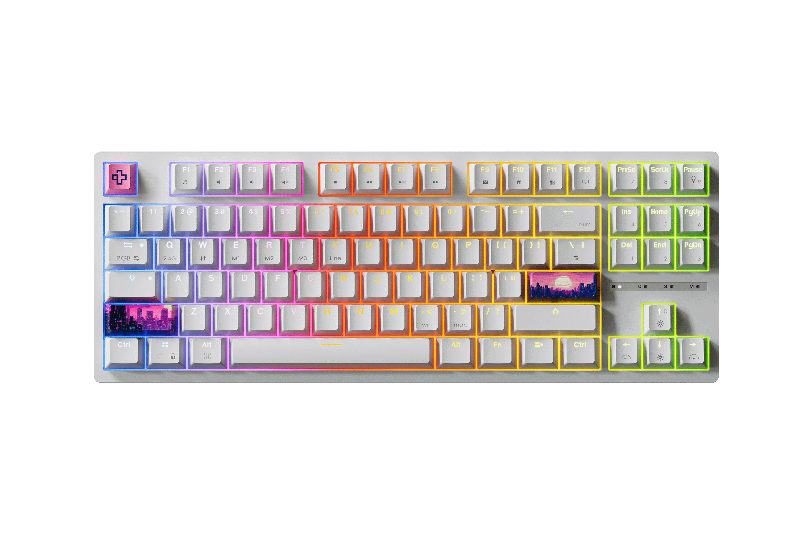 QwertyKey H87 Alba Bluetooth Bezprzewodowa Hotswap RGB Klawiatura Mechaniczna Gaming