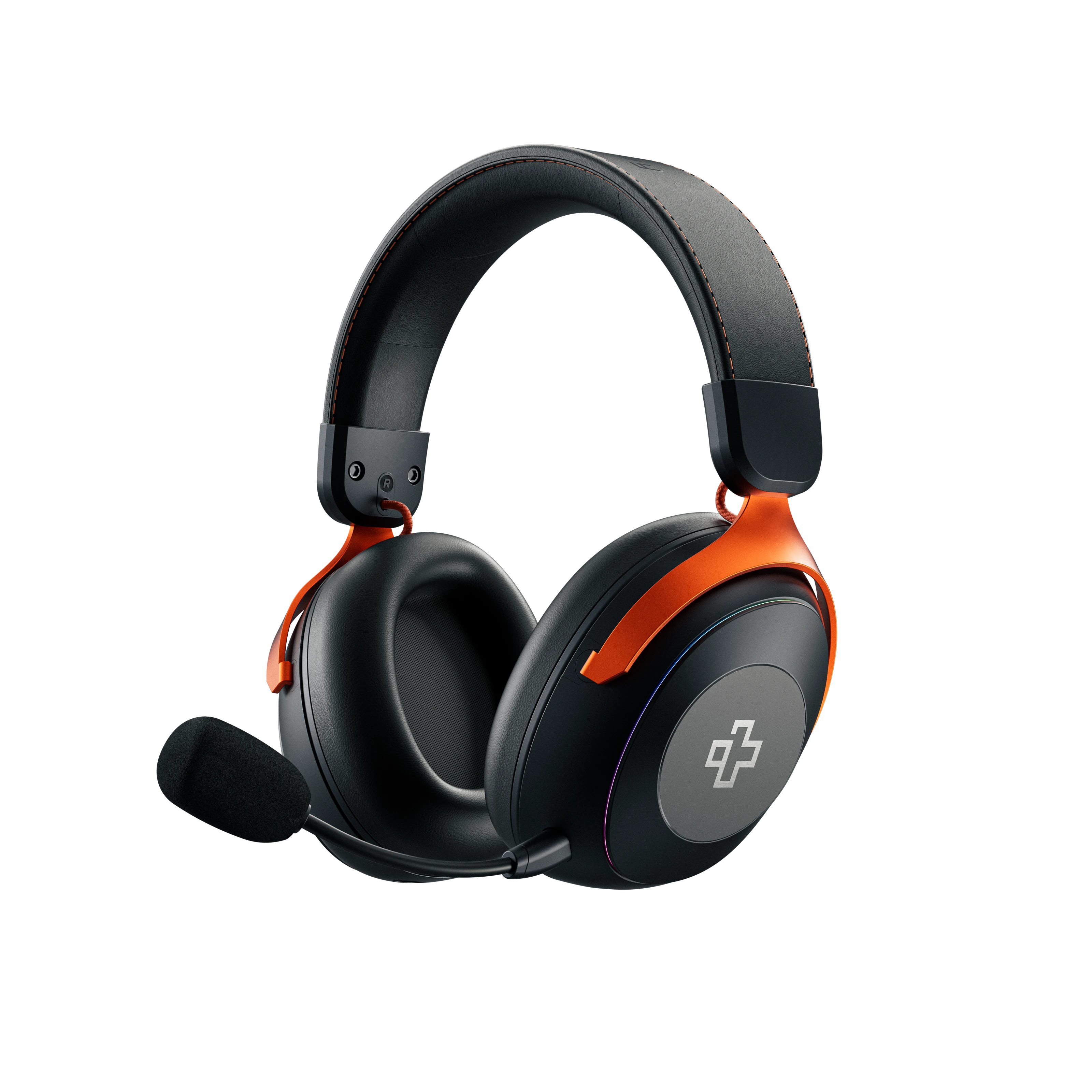 Casti gaming wireless QwertyKey Pulse, Trio Mode, RGB, Software, Microfon cu functie de Noise Canceling cu AI