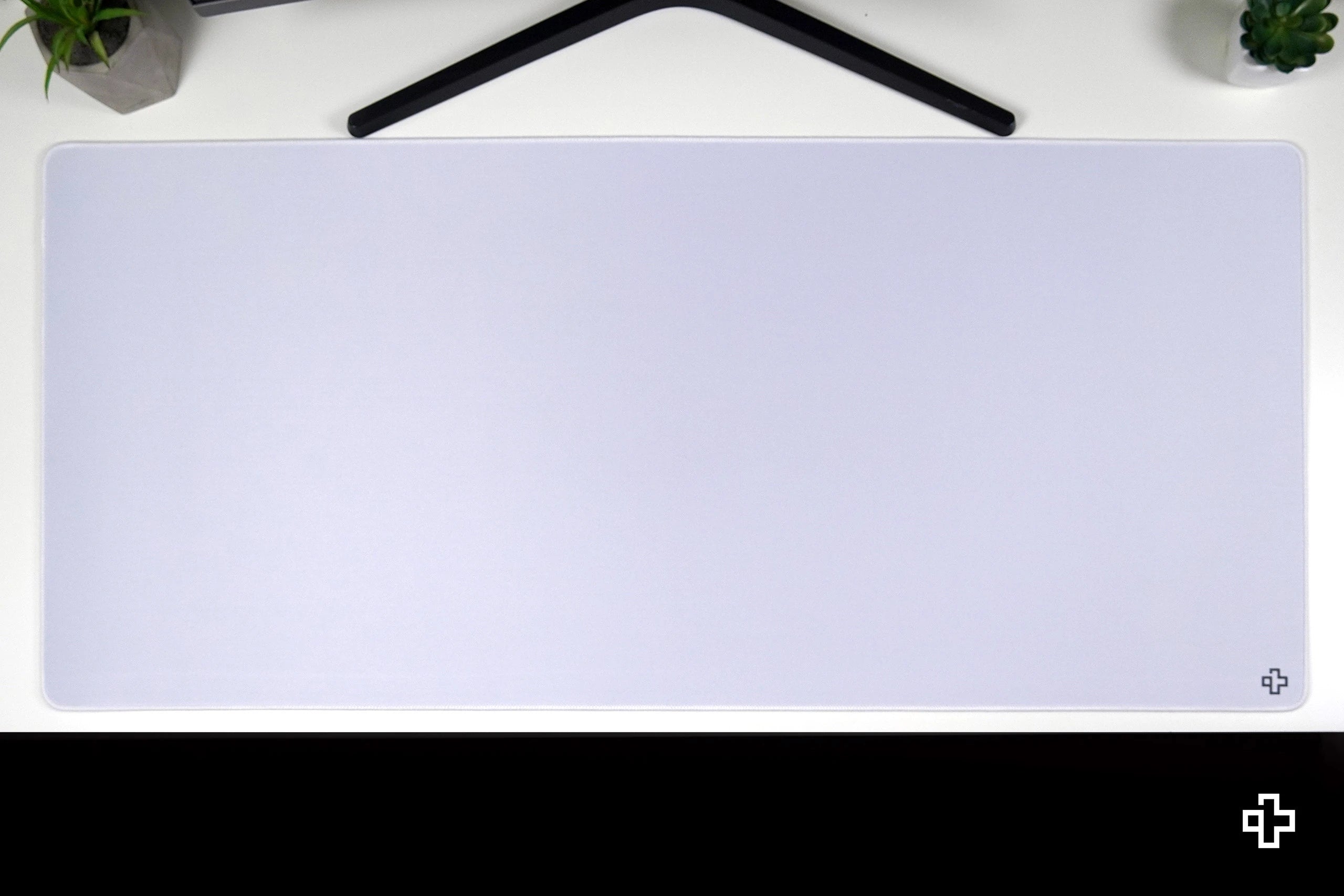 Deskmat Mousepad QwertyKey Alb Clasic Simplu 4mm margini cusute