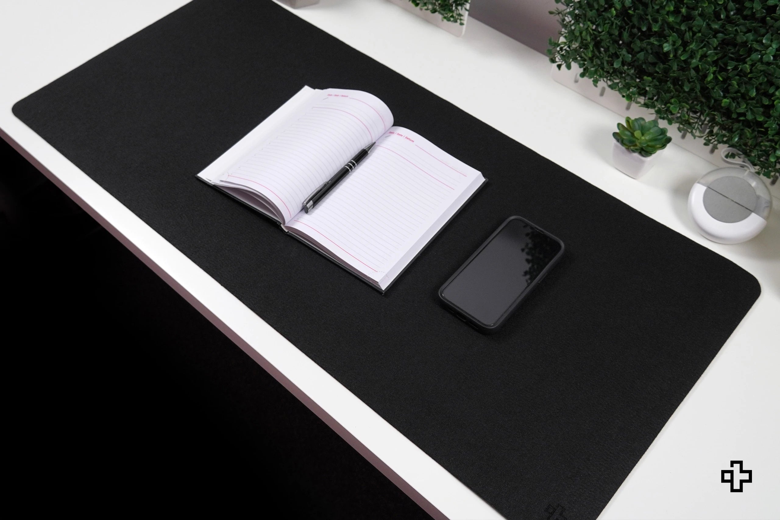 Office Desk Pad Mousepad QwertyKey Felt Negru
