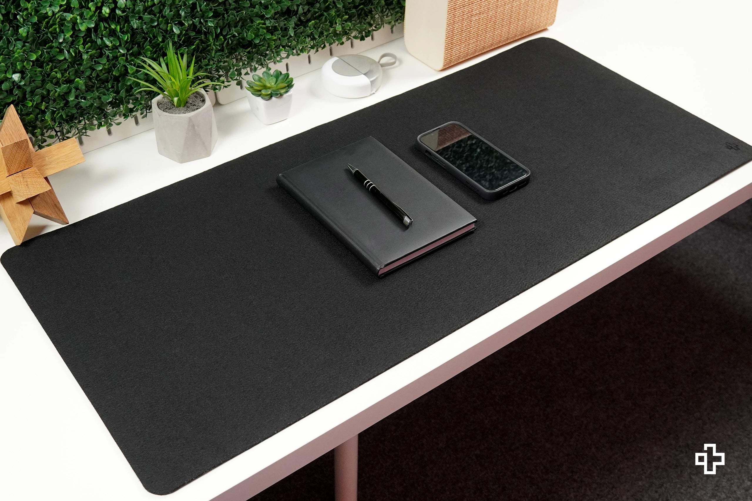 Office Desk Pad Mousepad QwertyKey Felt Negru