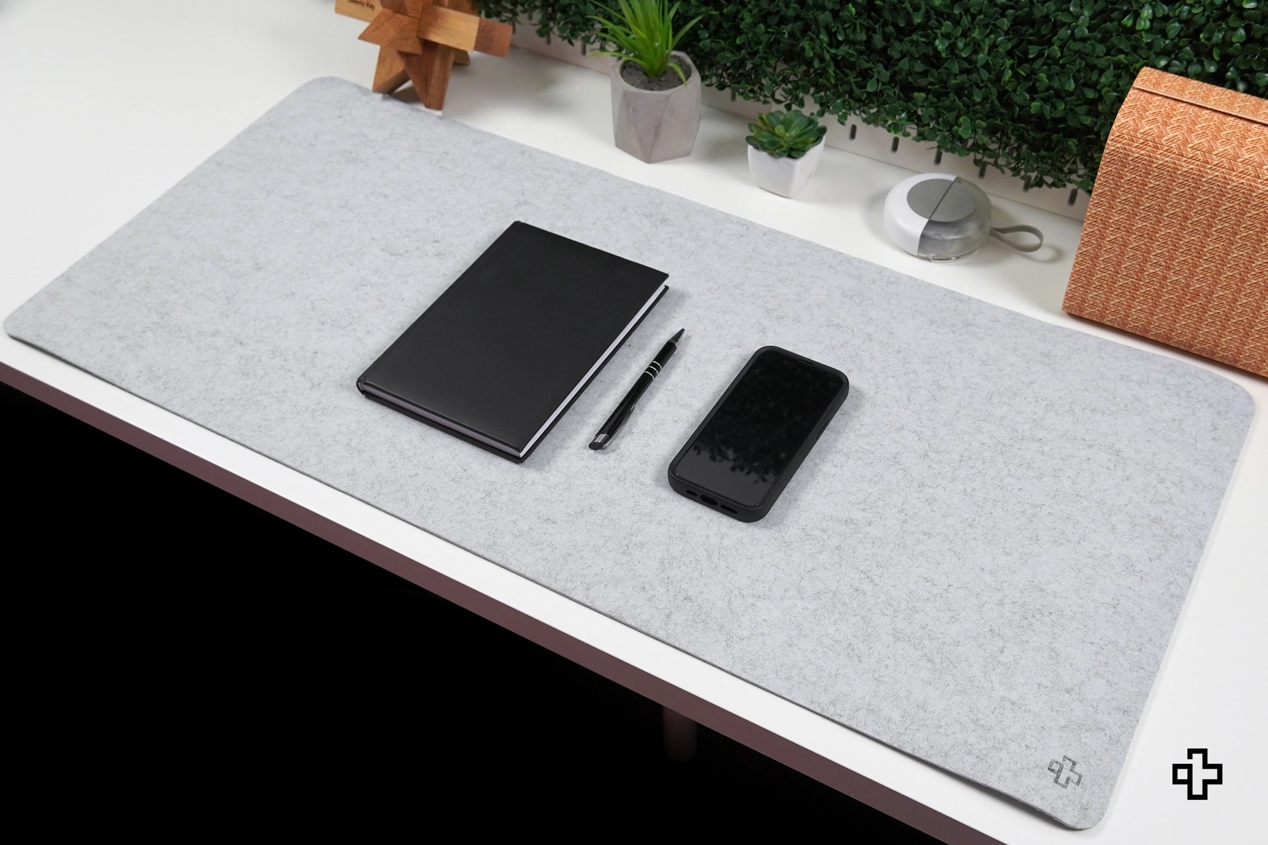 Office Desk Pad Mousepad QwertyKey Felt Gri