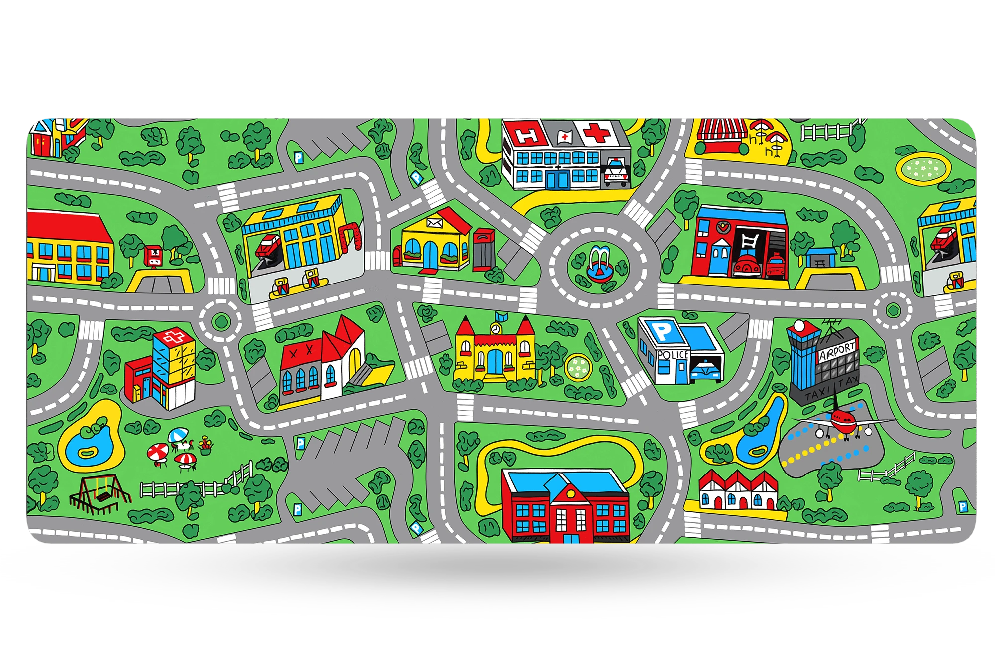 Deskmat Mousepad QwertyKey Nostalgia Zajęte Miasto 4mm marginesy obszyte