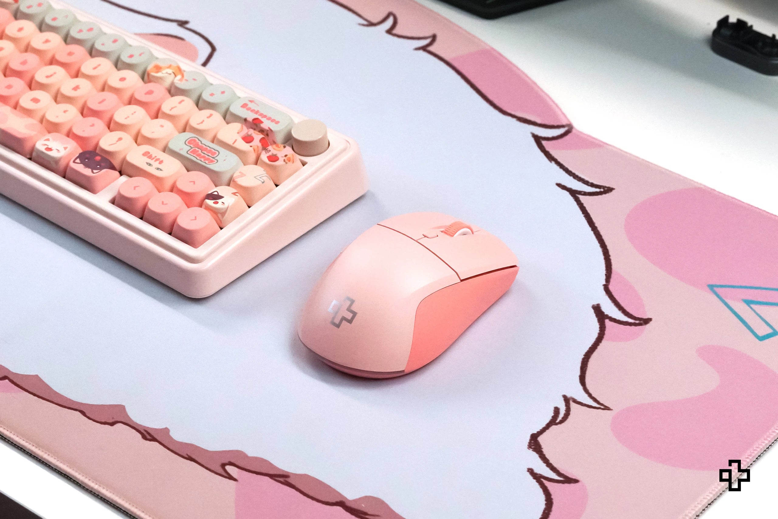 Mouse QwertyKey Flow Office Bluetooth Wireless RGB Roz