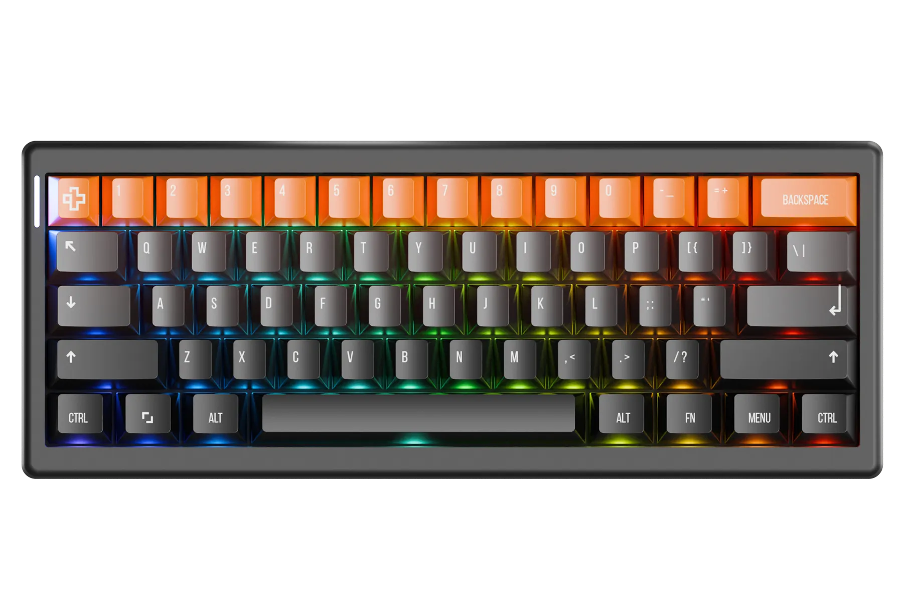QwertyKey61 PRO Neagra Hotswap RGB VIA Gasket Mounted Klawiatura Mechaniczna Gaming