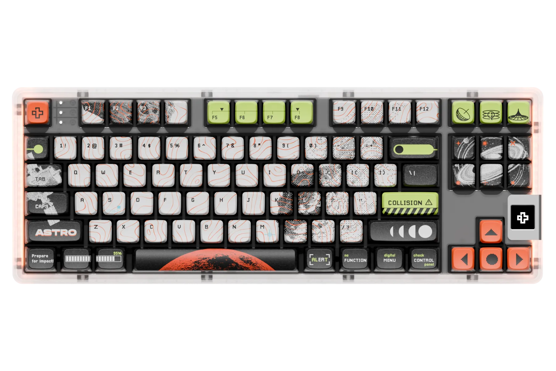 QwertyKey80 Astro Bluetooth Bezprzewodowa Hotswap RGB QMK/VIA-L Gasket Mounted Klawiatura Mechaniczna Gaming z Ekranem