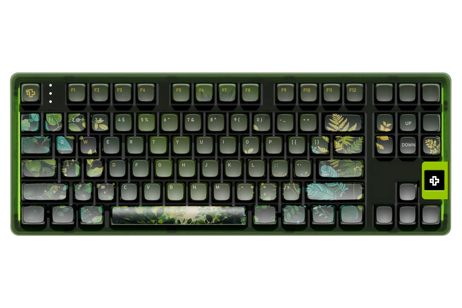 QwertyKey80 Leaf Bluetooth Bezprzewodowa Hotswap RGB QMK/VIA Gasket Mounted Klawiatura Mechaniczna Gaming z Ekranem