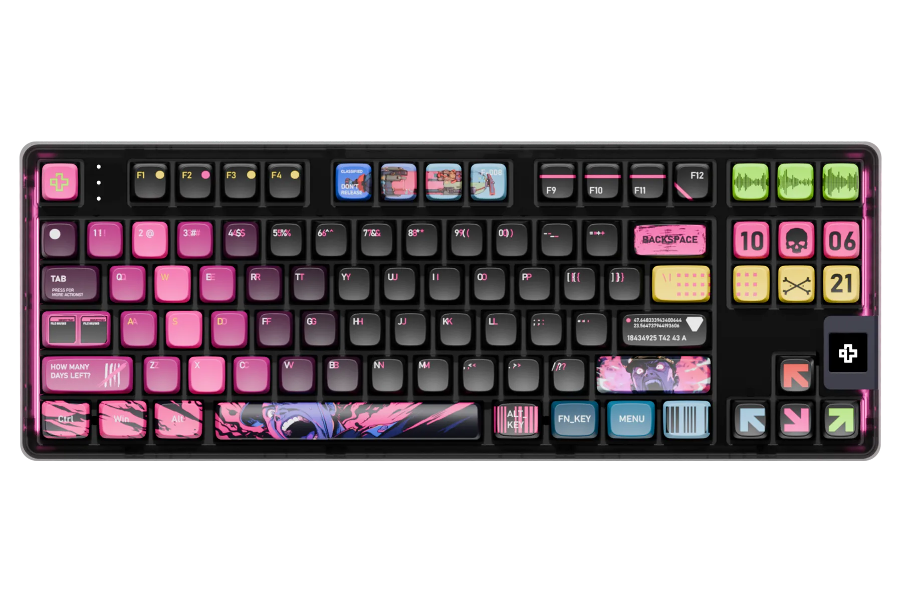 QwertyKey80 War Bluetooth Bezprzewodowa Hotswap RGB QMK/VIA Gasket Mounted Klawiatura Mechaniczna Gaming z Ekranem