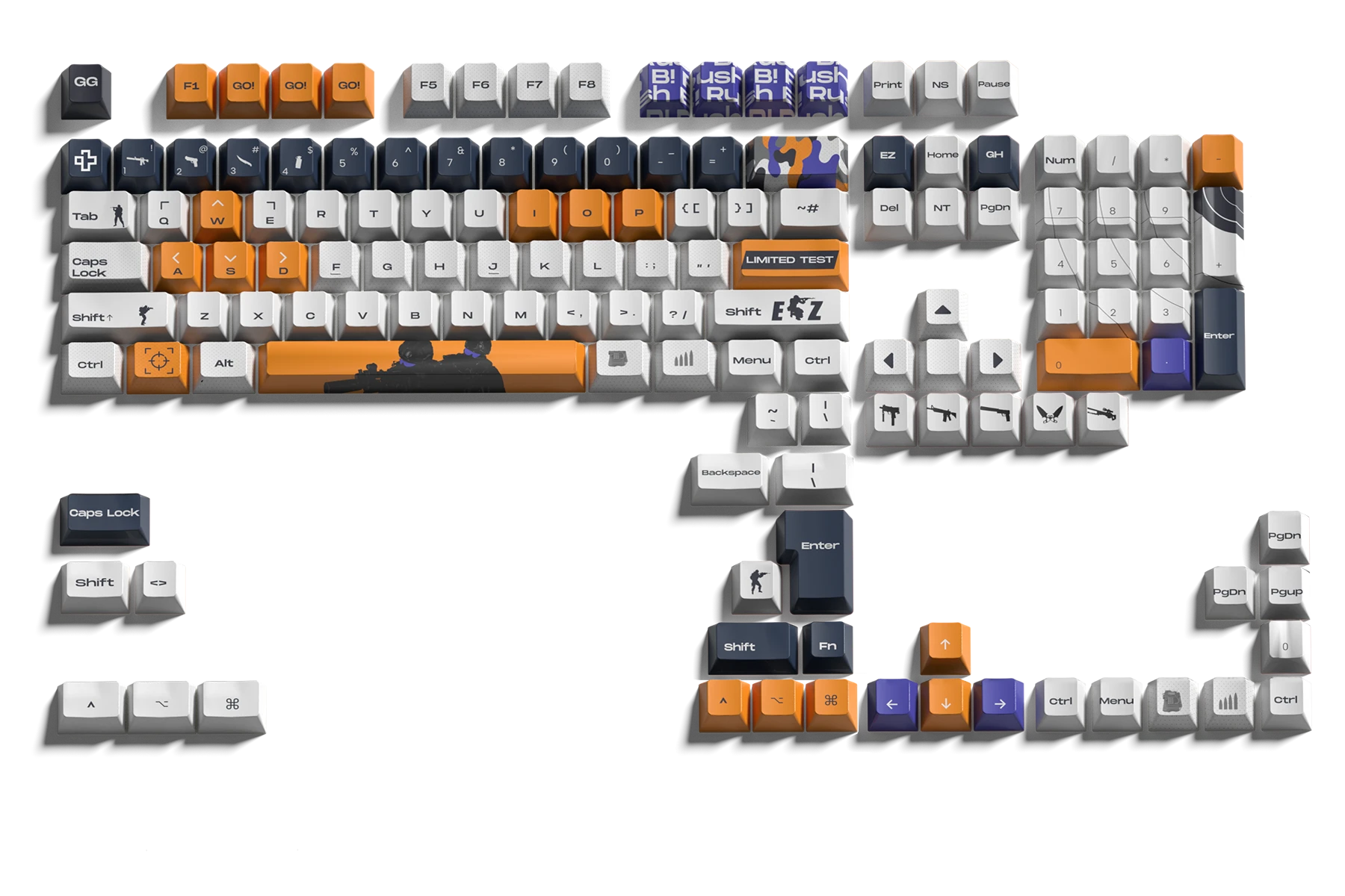 Set Taste QwertyKey CS Dye Sub Profil Cherry