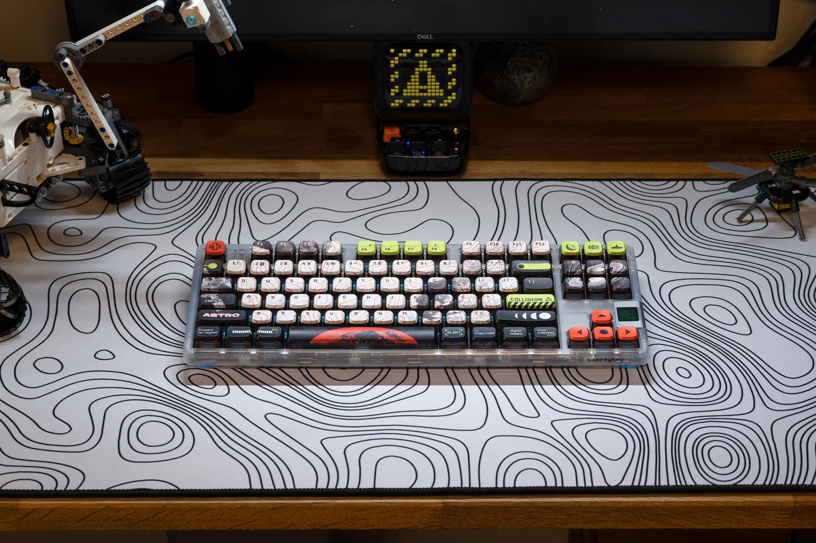 Deskmat Mousepad QwertyKey Astro Topographic 4mm margini cusute