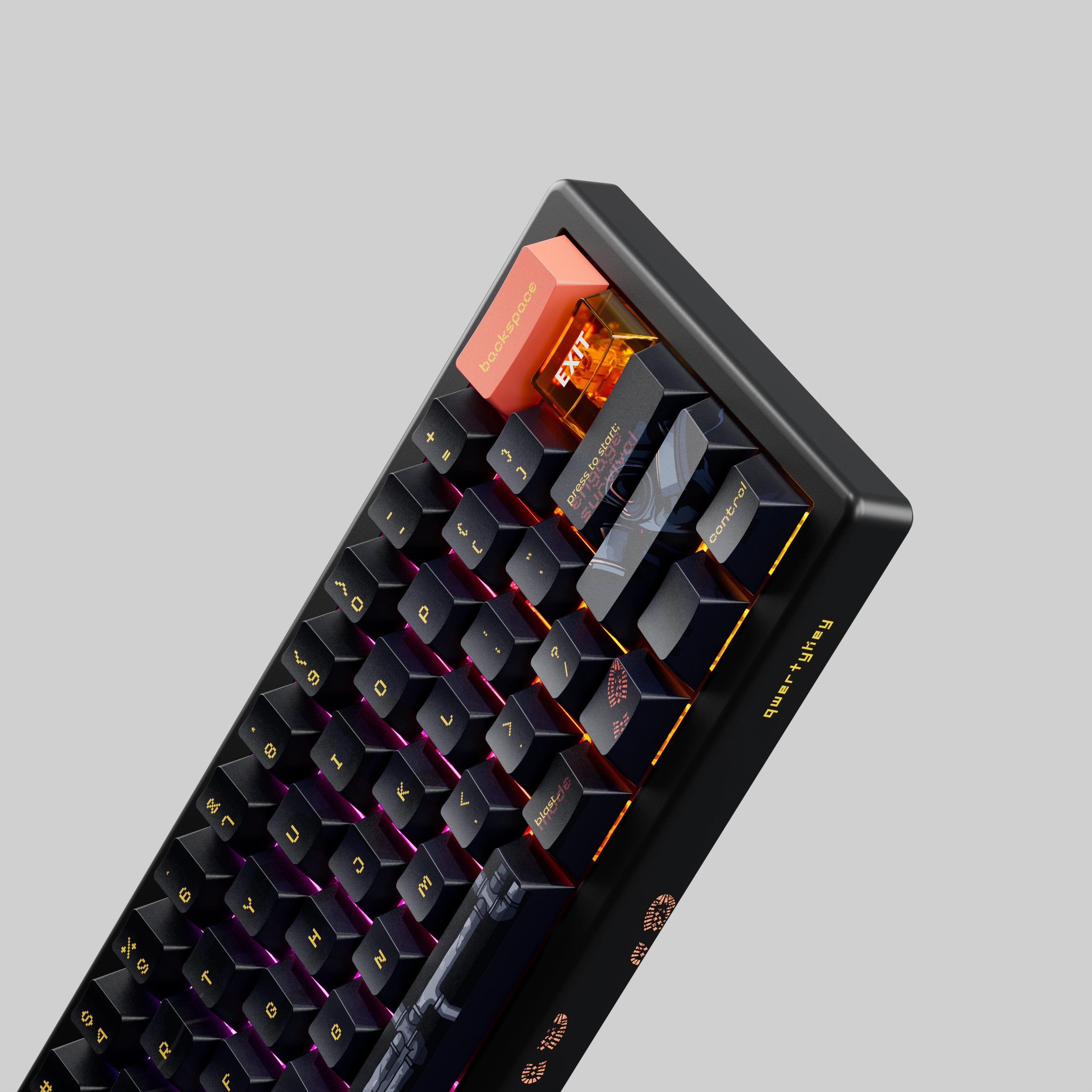 QwertyKey61 PRO Fallout Bluetooth Bezprzewodowa Hotswap RGB VIA Klawiatura Mechaniczna Gaming