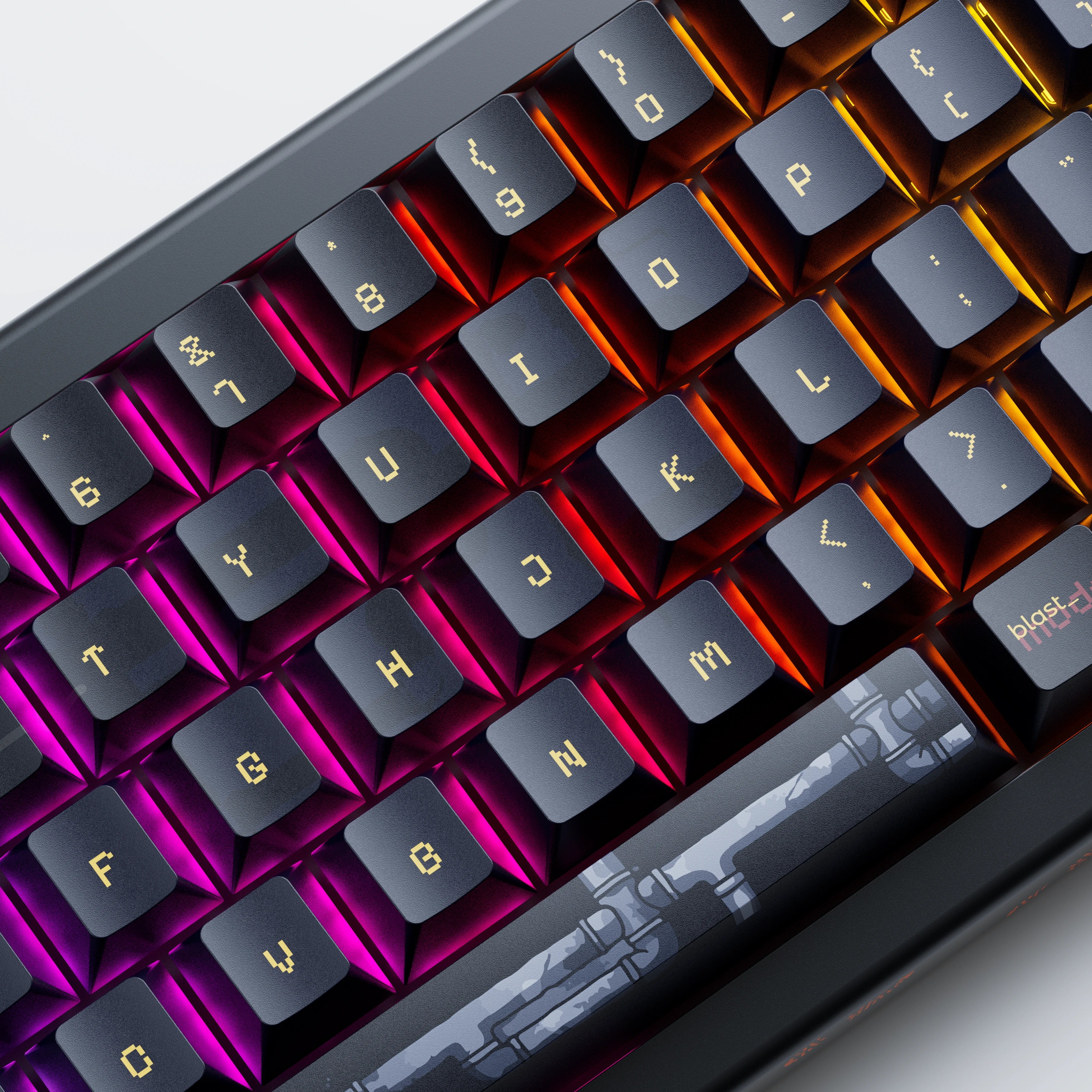 QwertyKey61 PRO Fallout Bluetooth Bezprzewodowa Hotswap RGB VIA Klawiatura Mechaniczna Gaming