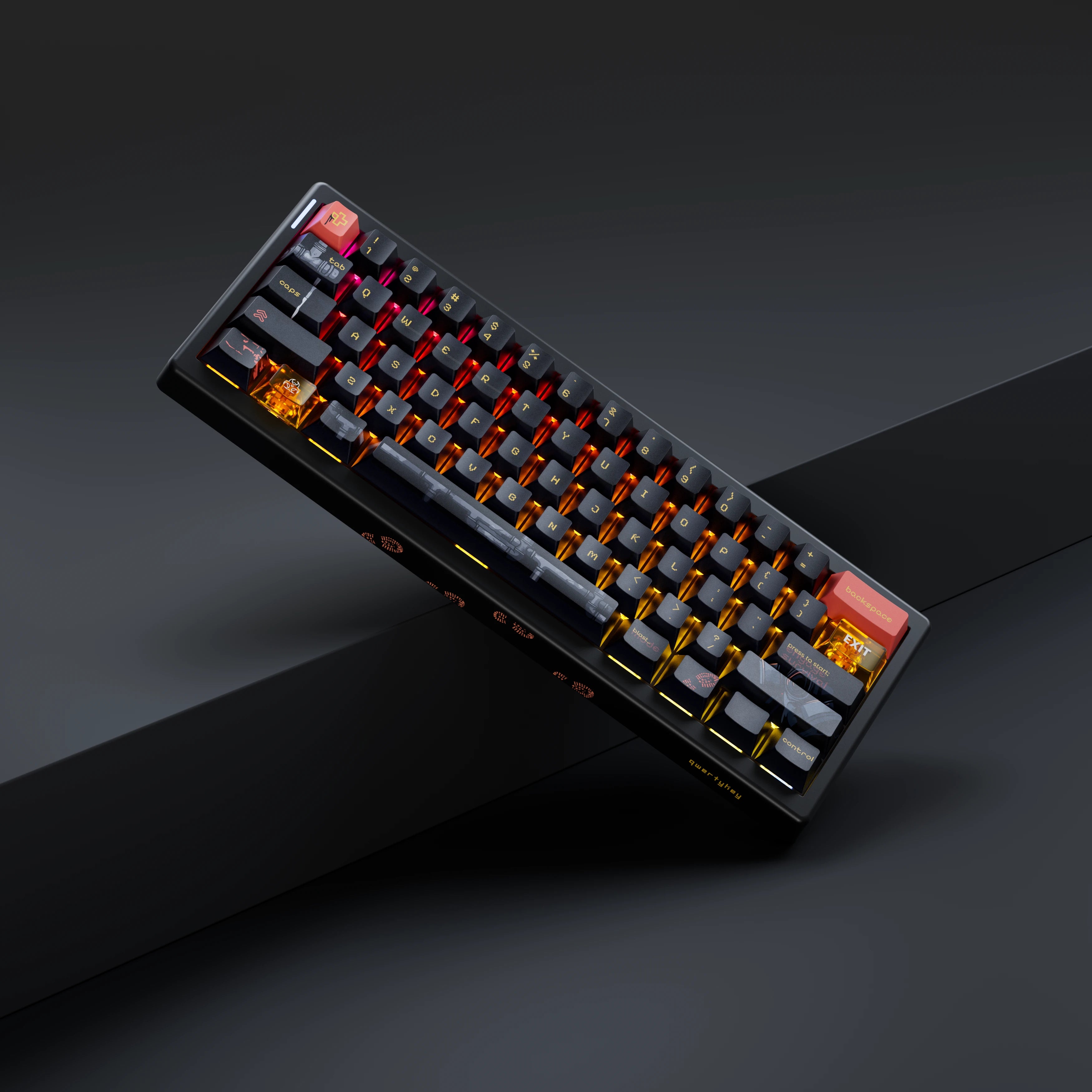 QwertyKey61 PRO Fallout Bluetooth Bezprzewodowa Hotswap RGB VIA Klawiatura Mechaniczna Gaming