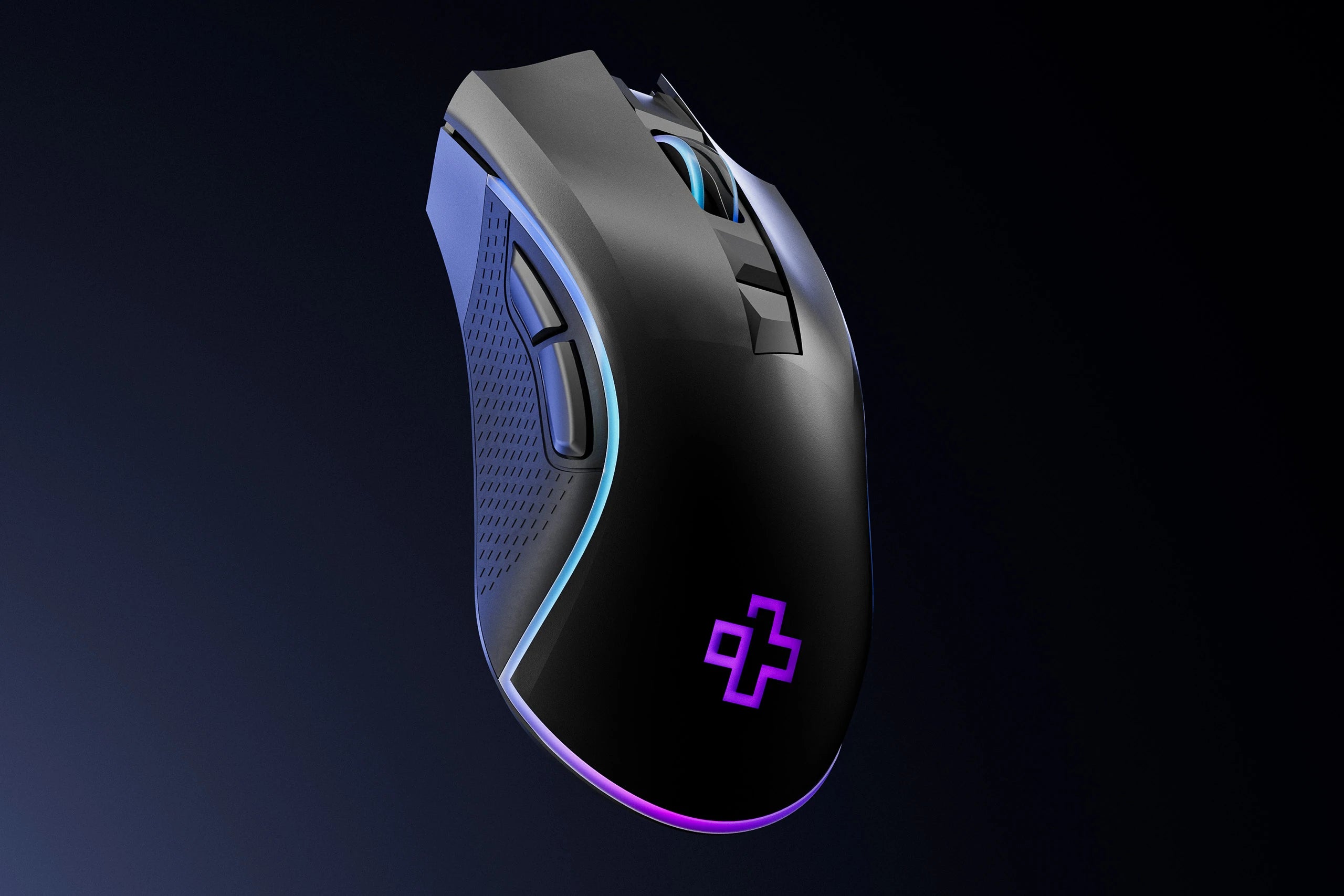 Mouse Gaming QwertyKey Forge Negru, RGB, 12.000 DPI, Software