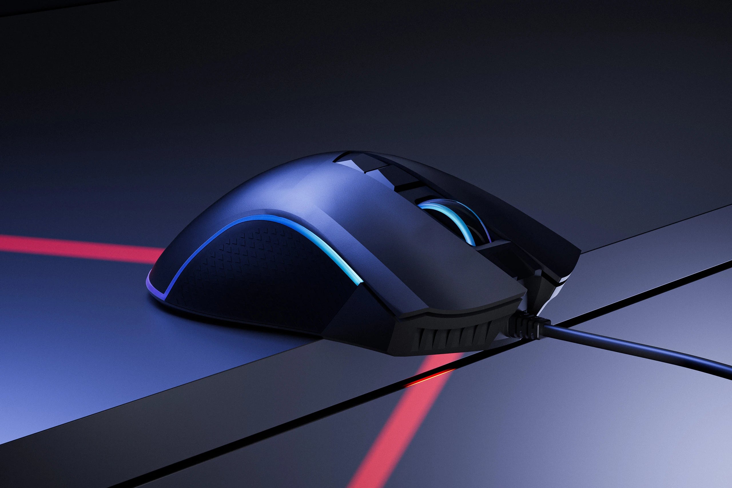 Mouse Gaming QwertyKey Forge Negru, RGB, 12.000 DPI, Software