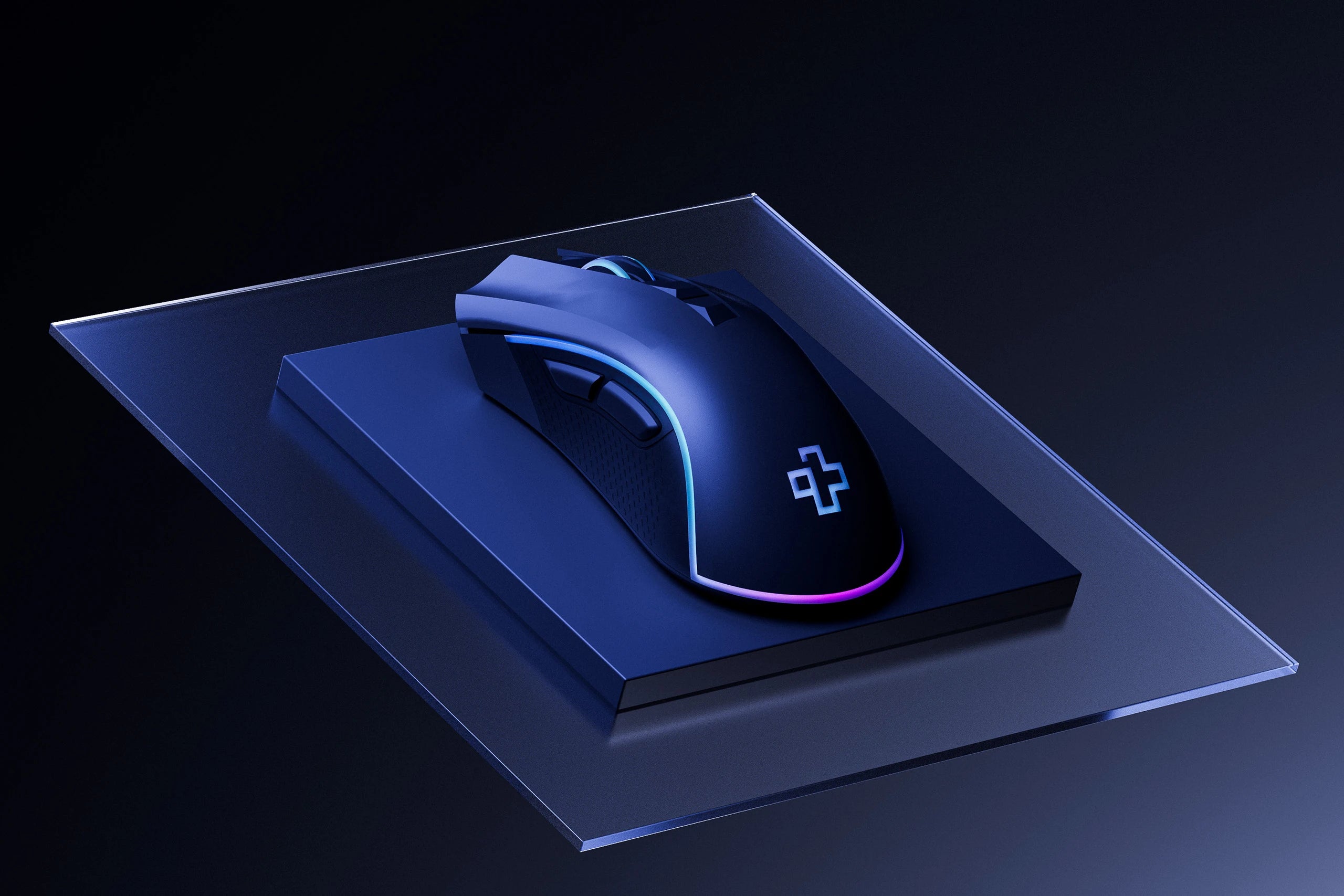 Mouse Gaming QwertyKey Forge Negru, RGB, 12.000 DPI, Software
