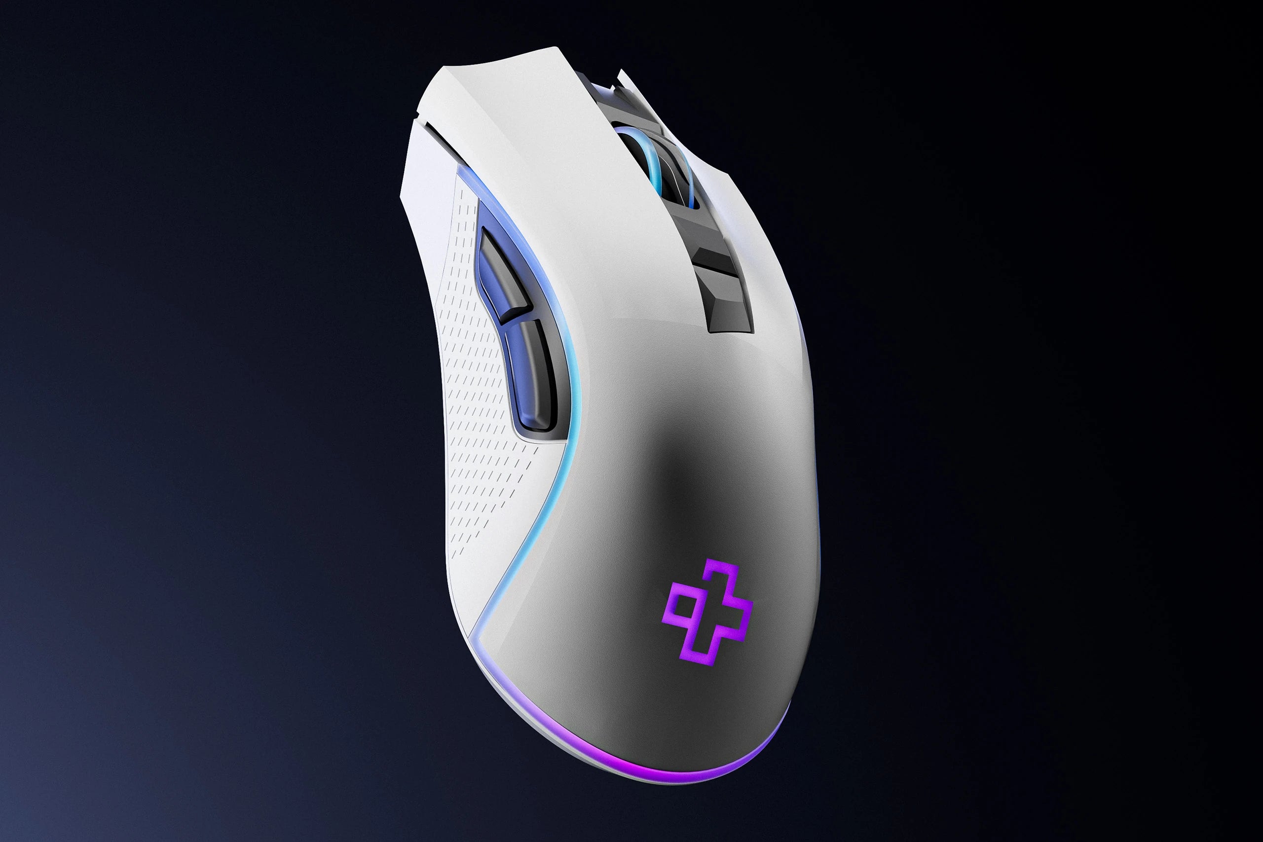 Mouse Gaming QwertyKey Forge Alb, RGB, 12.000 DPI, Software