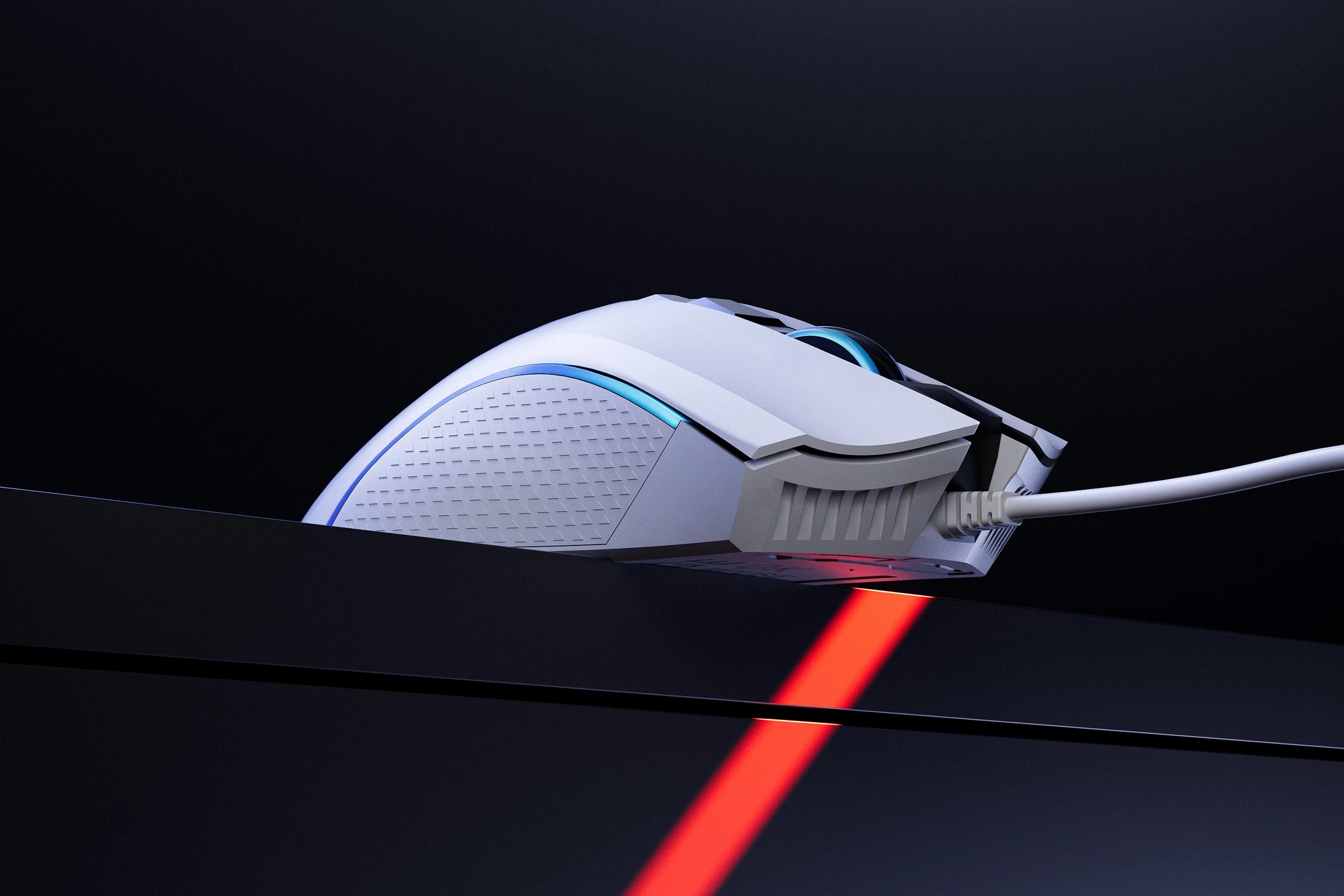 Mouse Gaming QwertyKey Forge Alb, RGB, 12.000 DPI, Software