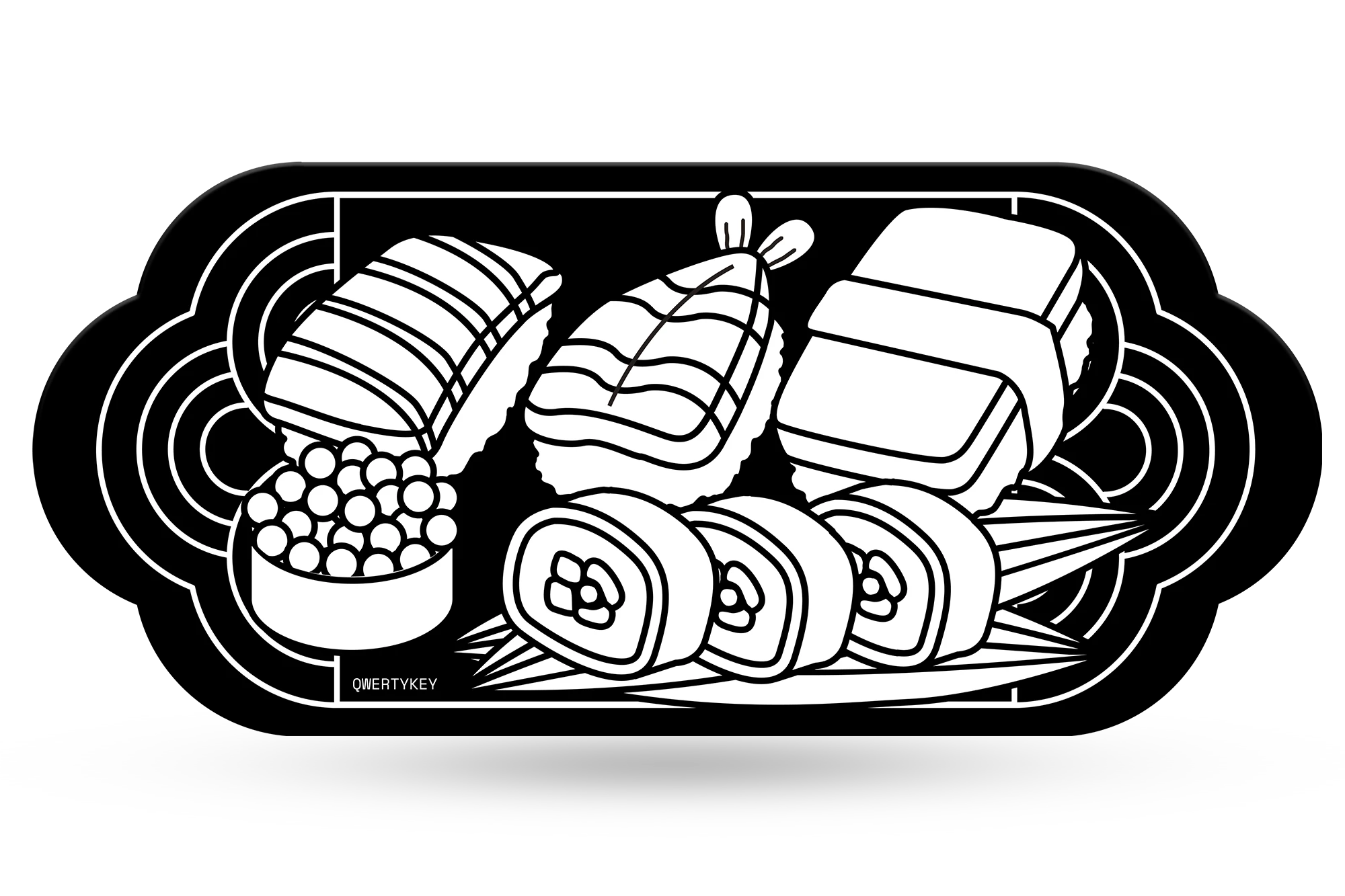 Deskmat Mousepad QwertyKey MOMO 4mm obrzeża obszyte