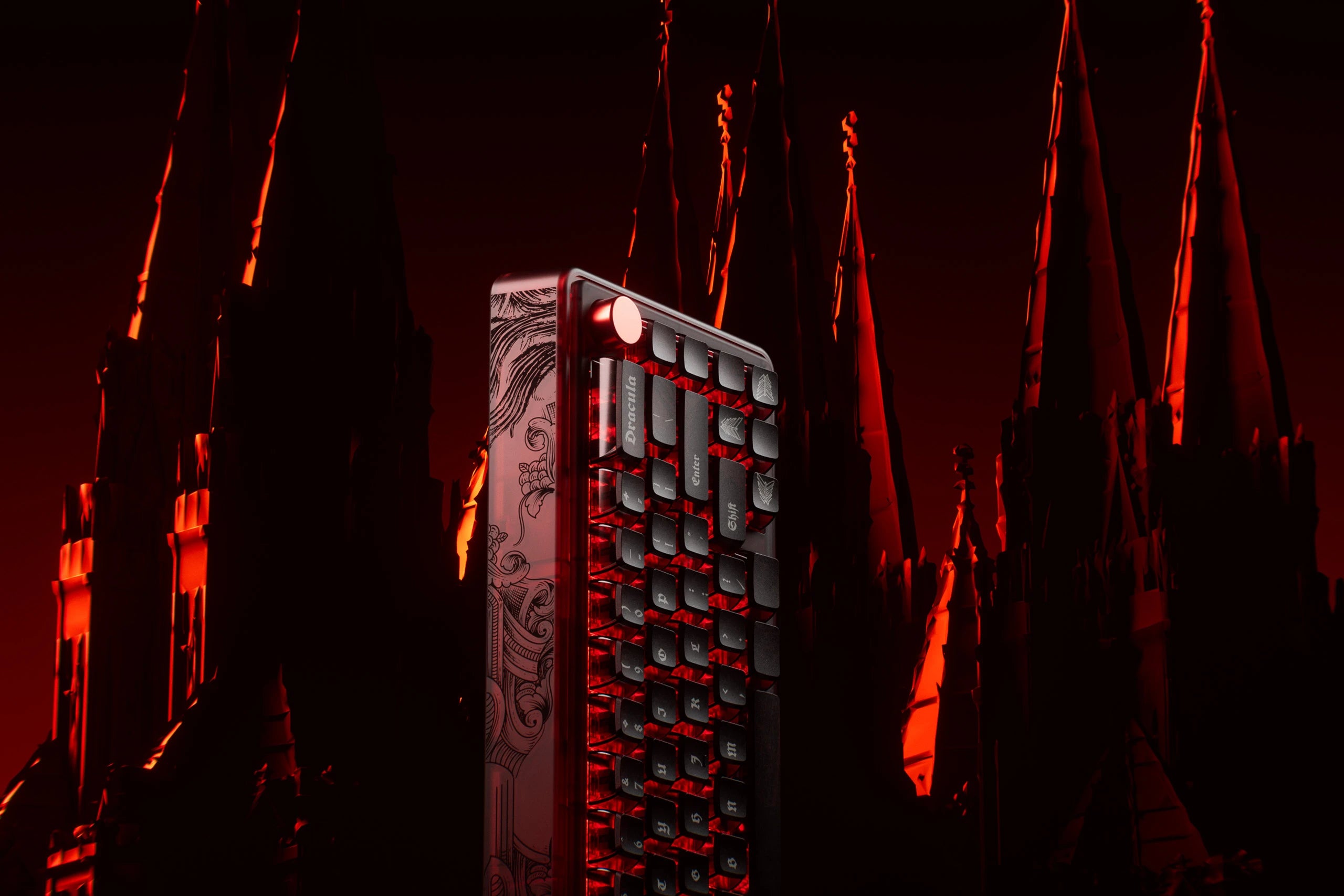 QwertyKey65 Pro Dracula Bluetooth Wireless VIA Hotswap RGB Tastatura Mecanica Gaming