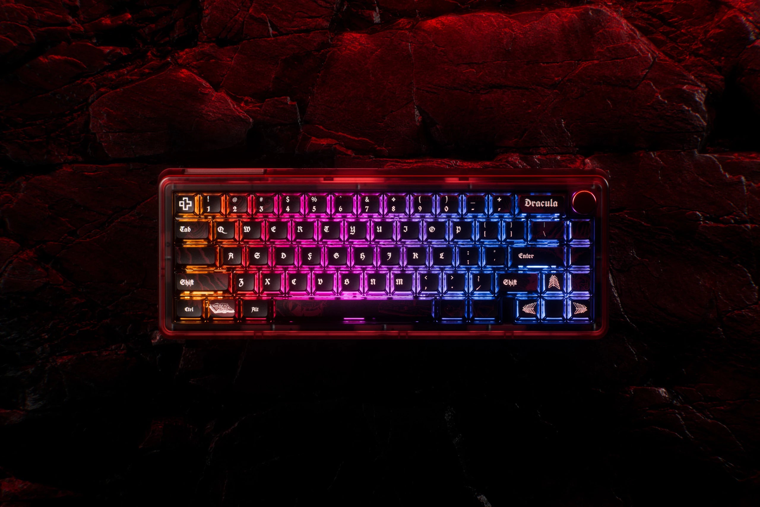 QwertyKey65 Pro Dracula Bluetooth Wireless VIA Hotswap RGB Tastatura Mecanica Gaming