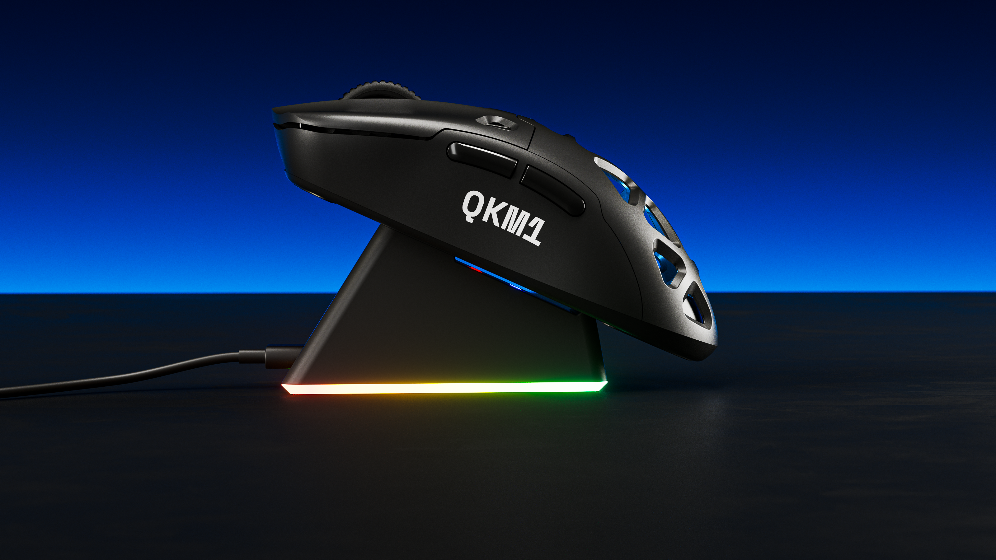 Mouse QwertyKey QKM1 Wireless Bluetooth Charging Dock Negru