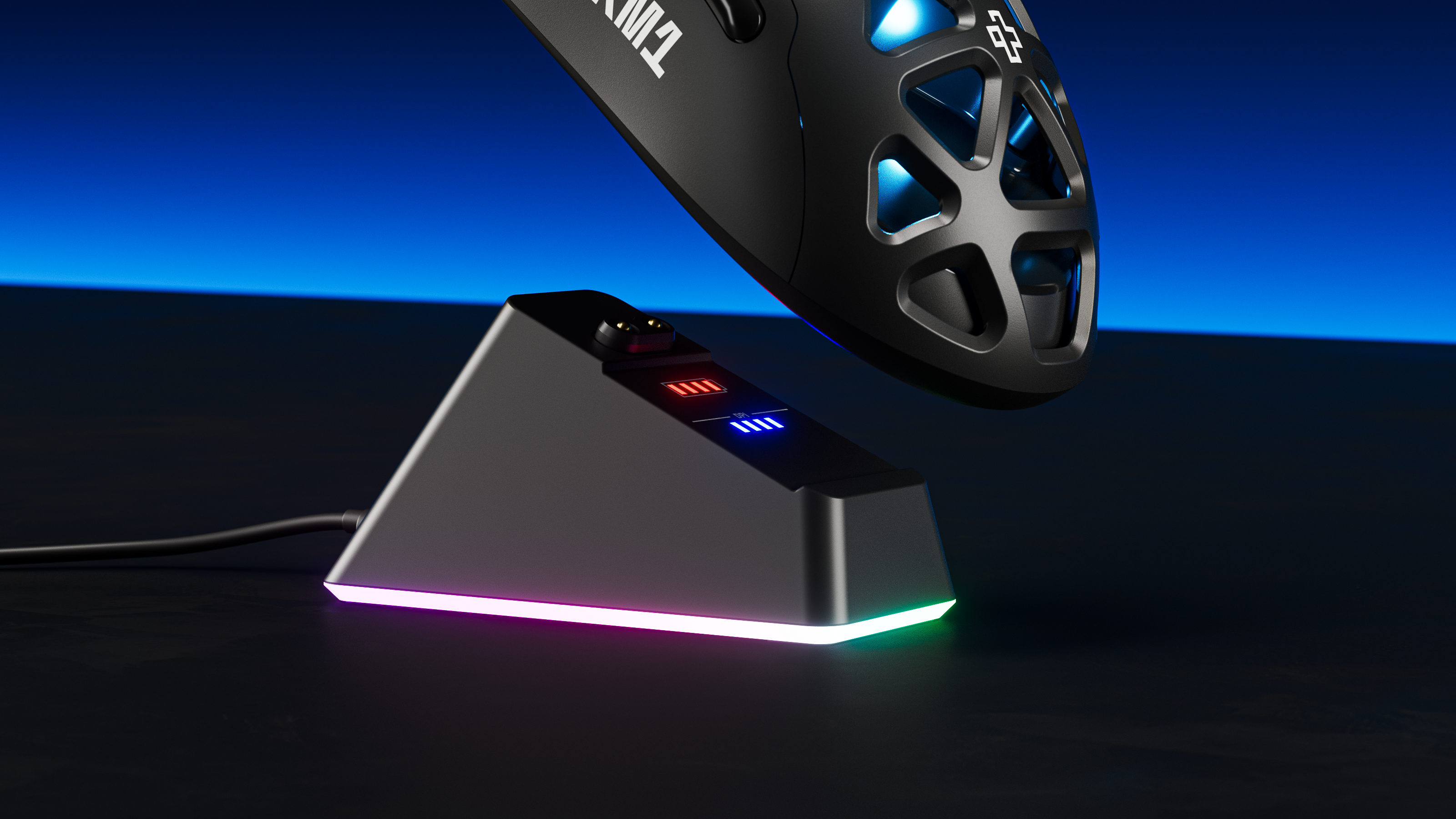 Mouse QwertyKey QKM1 Wireless Bluetooth Charging Dock Negru