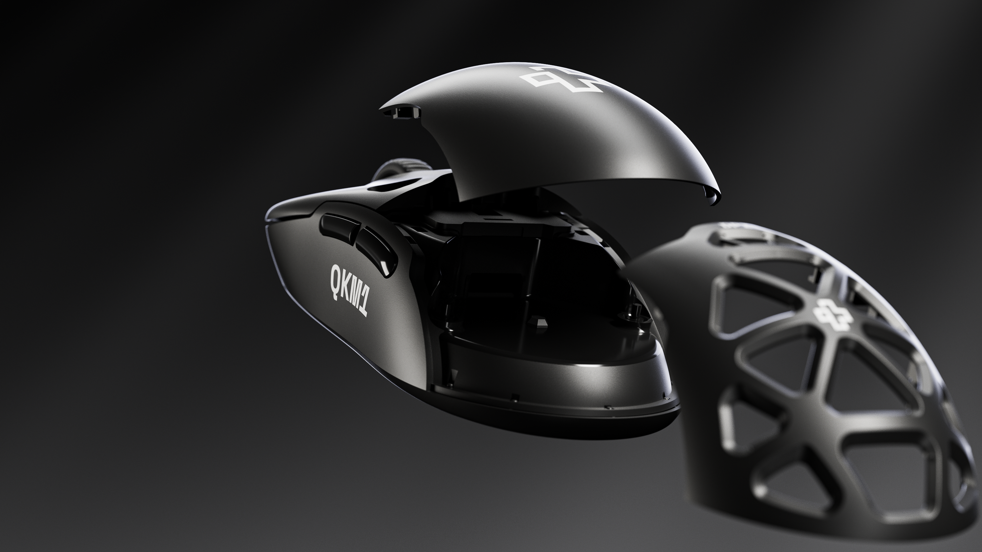 Mouse QwertyKey QKM1 Wireless Bluetooth Charging Dock Negru