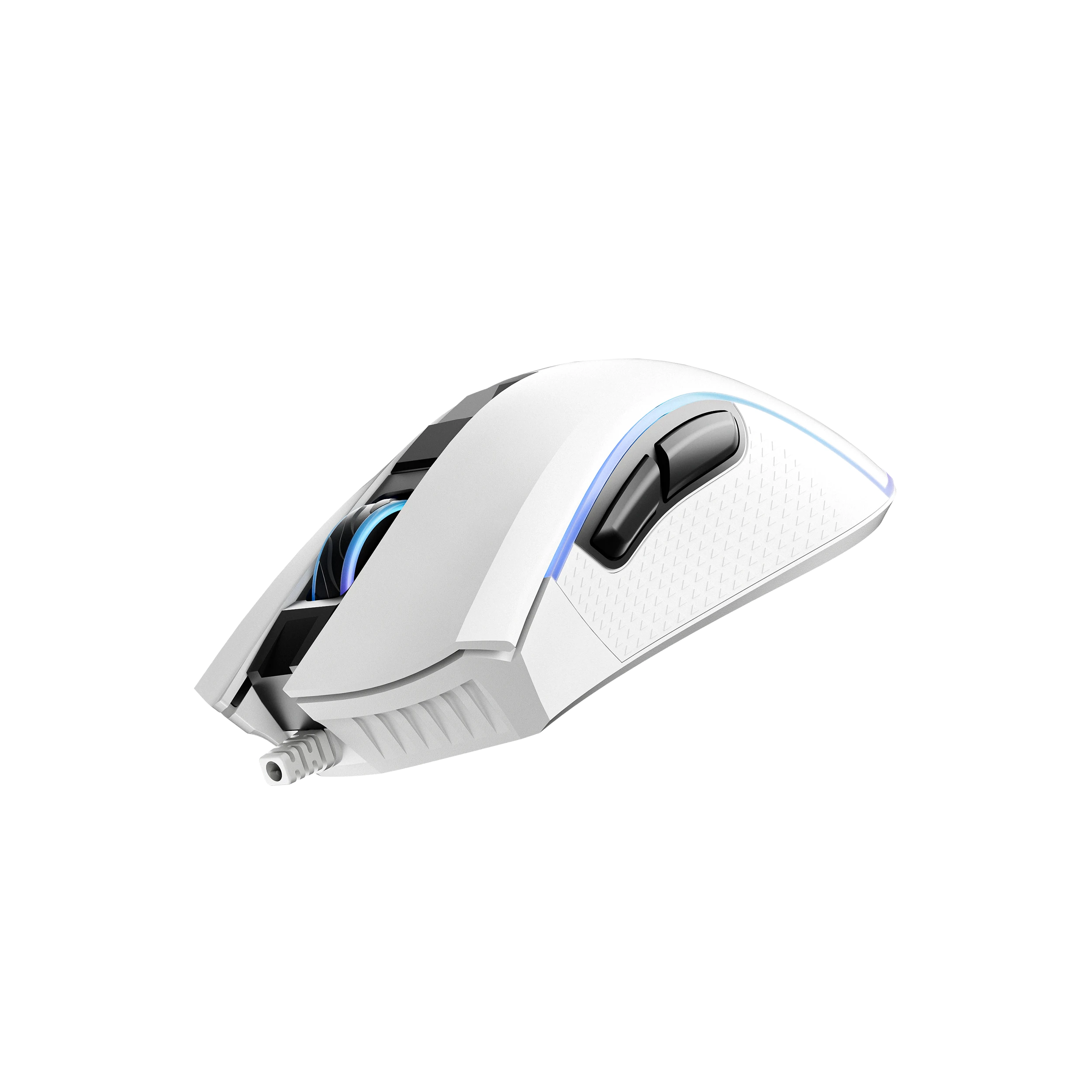 Mouse Gaming QwertyKey Forge Alb, RGB, 12.000 DPI, Software