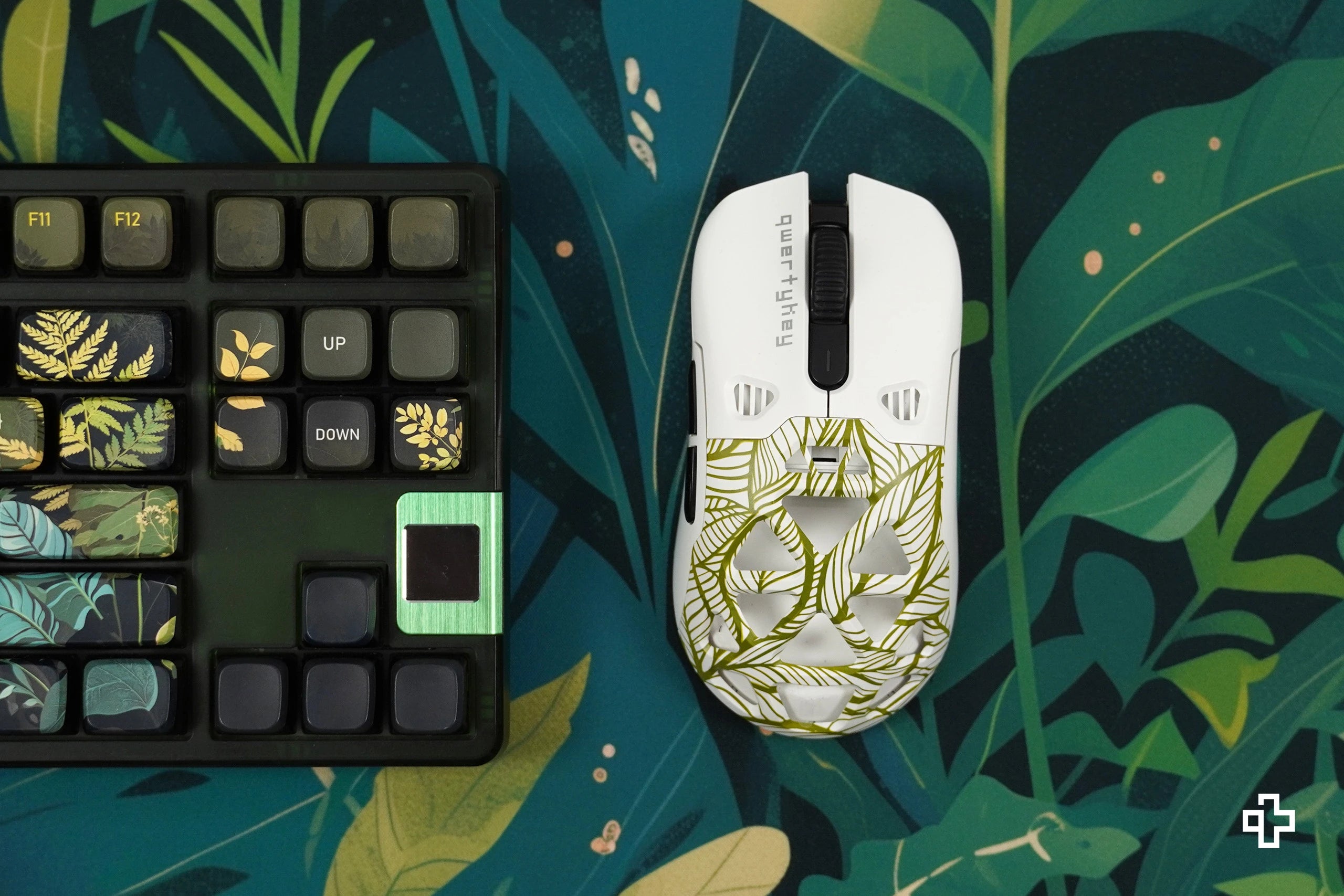 Pokrywa Mysz QKM1 Liść Biały