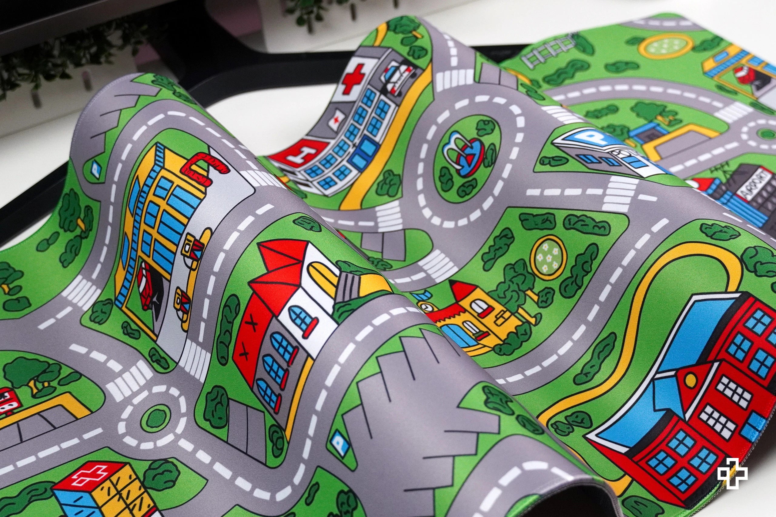 Deskmat Mousepad QwertyKey Nostalgia Zajęte Miasto 4mm marginesy obszyte