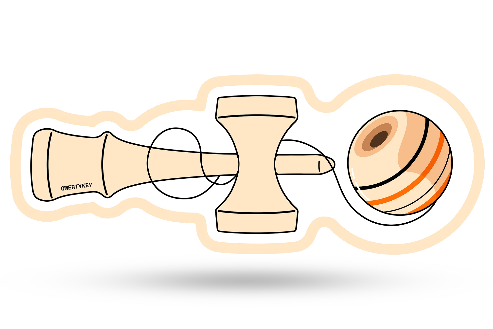 Deskmat Podkładka pod Myszkę QwertyKey Kendama 4mm obszyte krawędzie