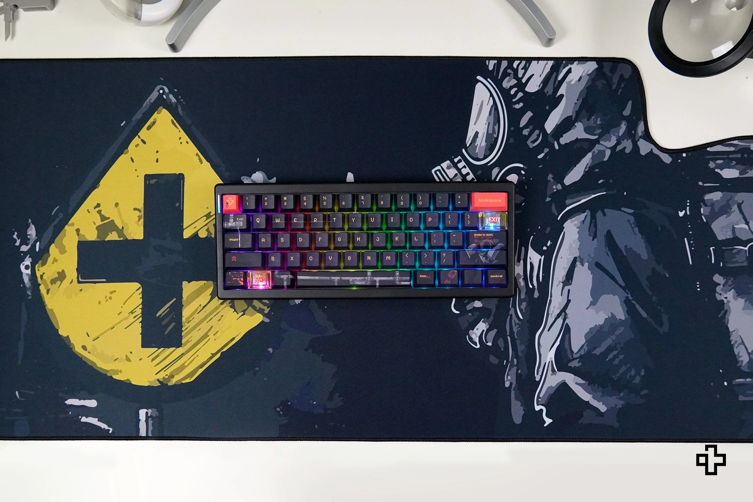 Deskmat Mousepad QwertyKey Fallout 4mm margini cusute