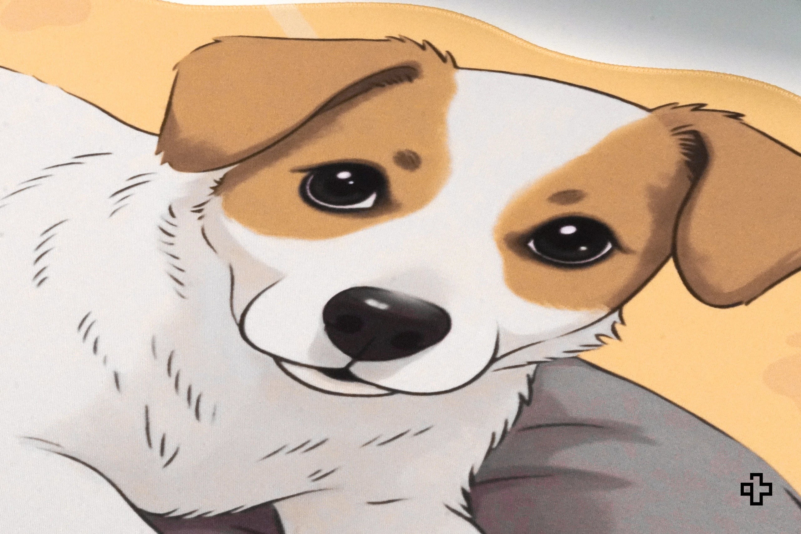 Deskmat Mousepad QwertyKey Dog Joy 4mm margini cusute