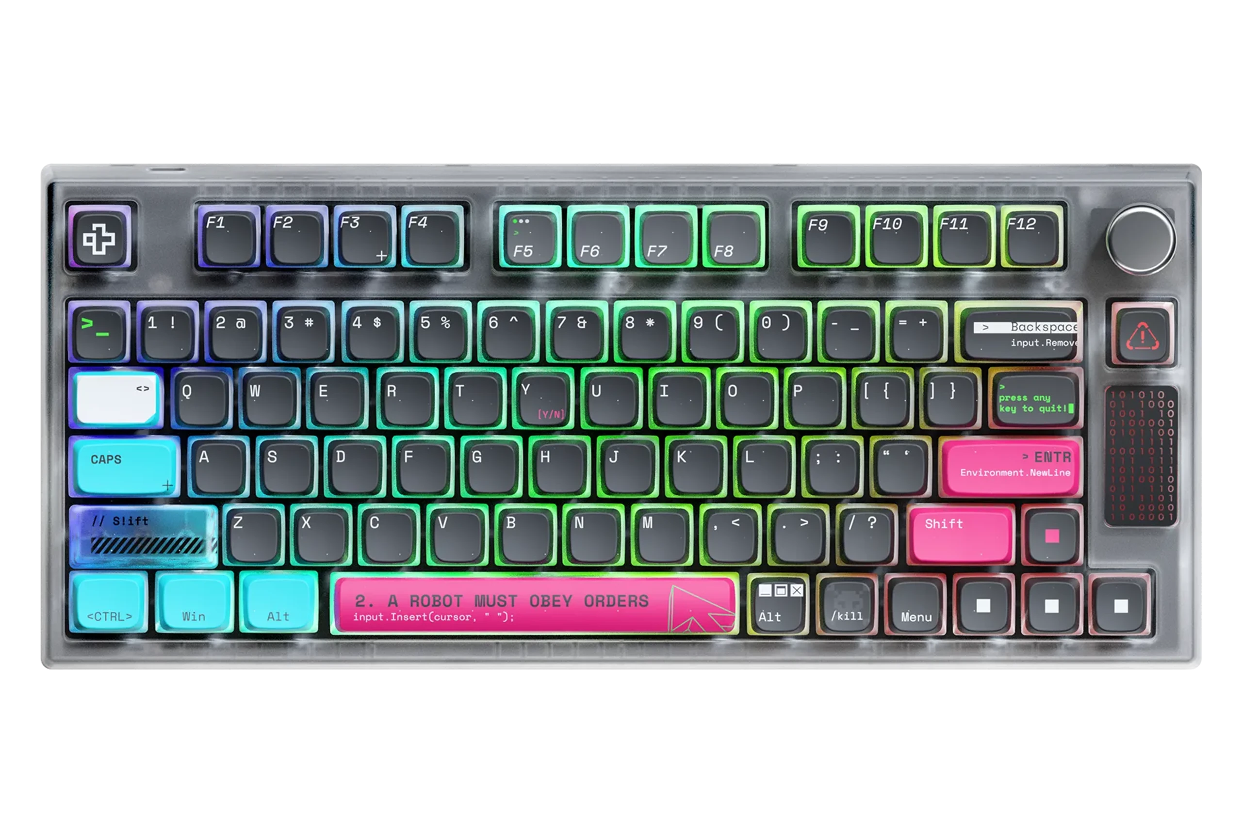 QwertyKey75 Terminal Bluetooth Bezprzewodowa Hotswap RGB VIA/QMK Gasket Mounted Klawiatura Mechaniczna Gaming