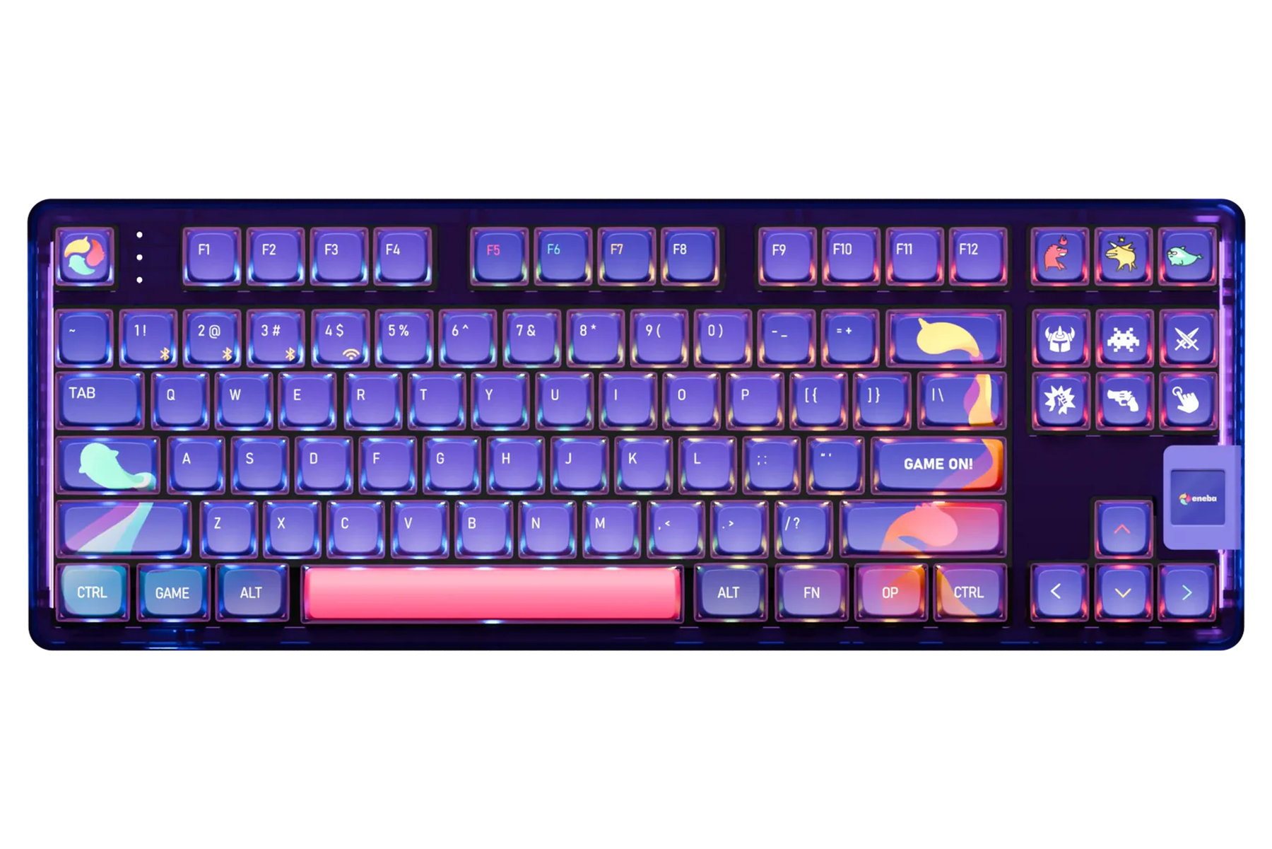 QwertyKey80 x Eneba Edycja Limitowana Bluetooth Bezprzewodowa Hotswap RGB QMK/VIA Gasket Mounted Klawiatura Mechaniczna Gaming z Ekranem