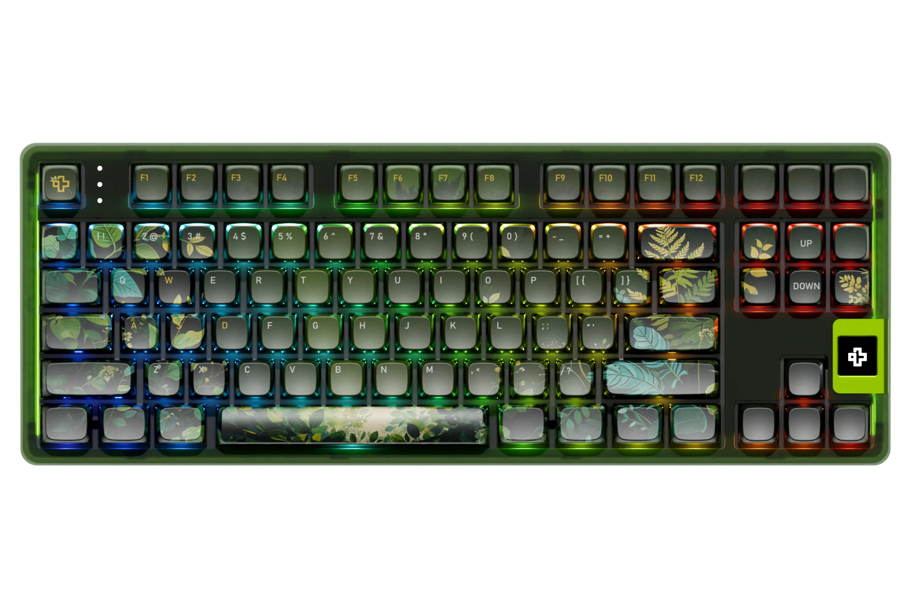 QwertyKey80 Leaf Bluetooth Bezprzewodowa Hotswap RGB QMK/VIA Gasket Mounted Klawiatura Mechaniczna Gaming z Ekranem