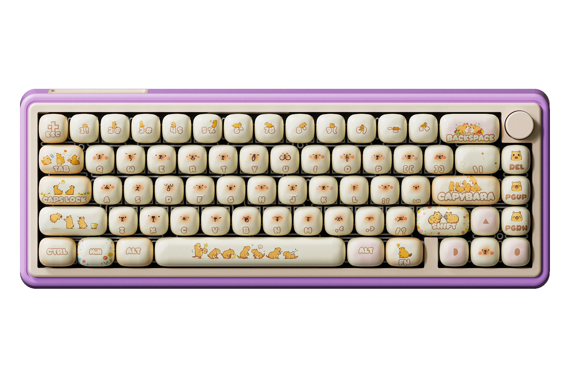 QwertyKey65 Pro Kapibara Bluetooth Bezprzewodowa VIA Hotswap RGB Mechaniczna Klawiatura Gaming