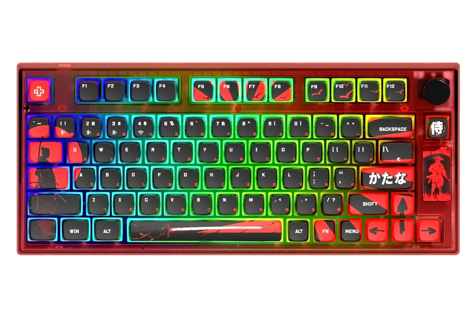 QwertyKey75 Samurai Bluetooth Bezprzewodowa Hotswap RGB VIA/QMK Gasket Mounted Klawiatura Mechaniczna Gaming