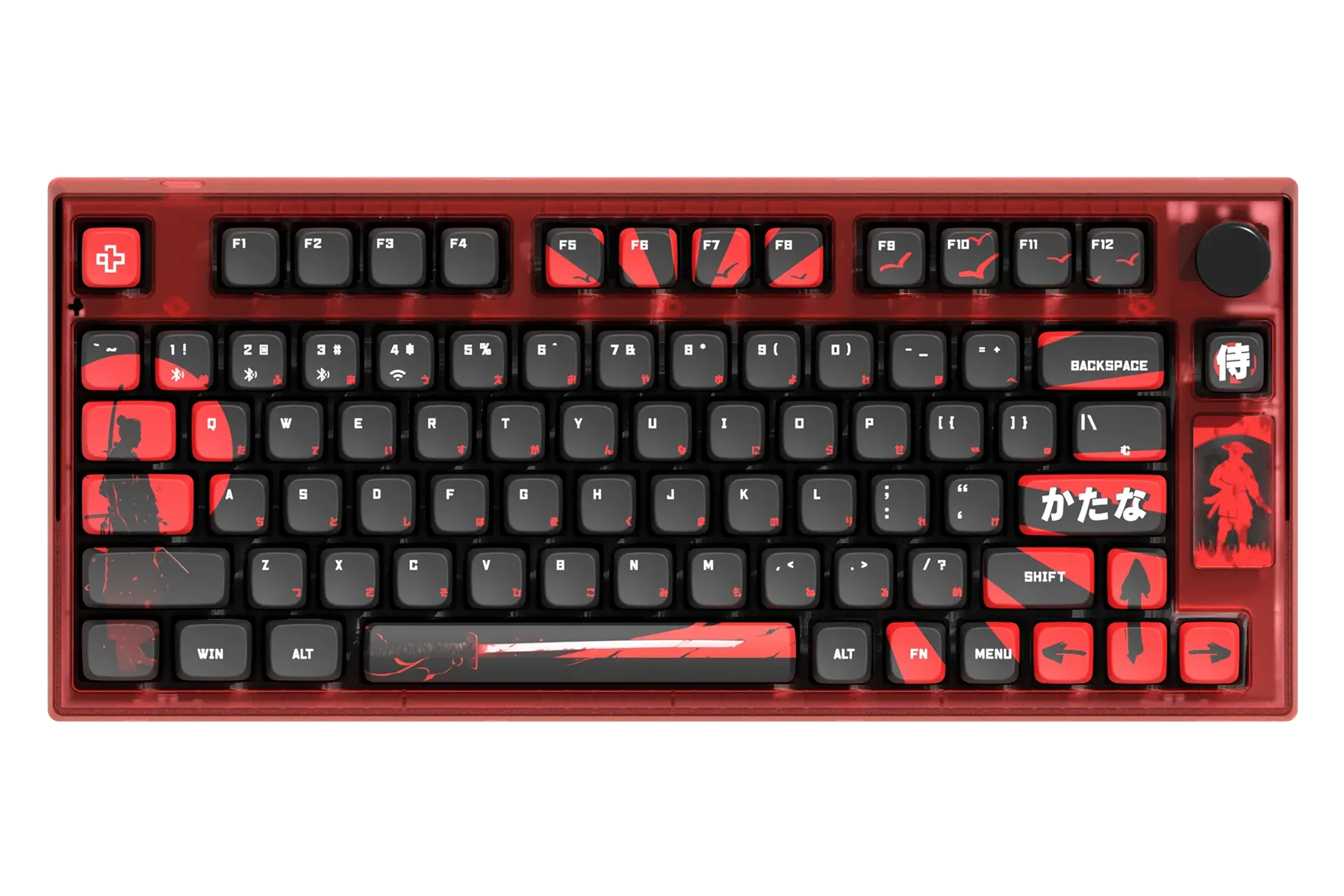 QwertyKey75 Samurai Bluetooth Bezprzewodowa Hotswap RGB VIA/QMK Gasket Mounted Klawiatura Mechaniczna Gaming